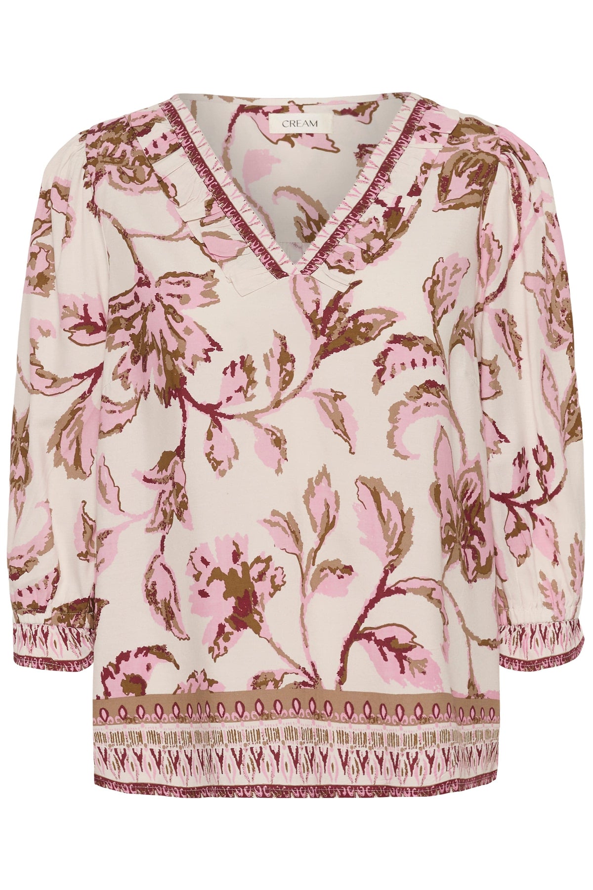 CREAM Boho Ruffle Blouse