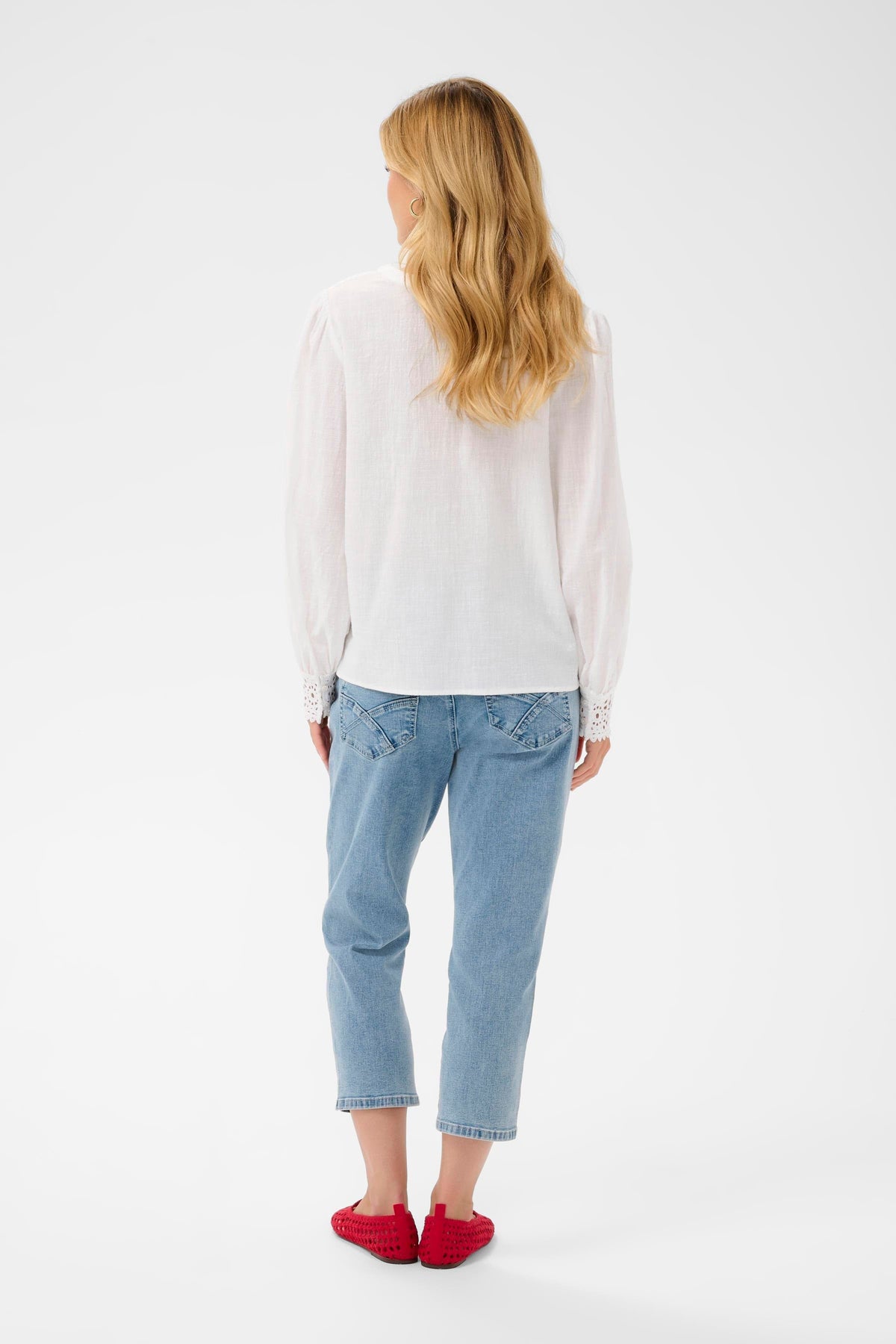 CREAM Lace Detail Blouse