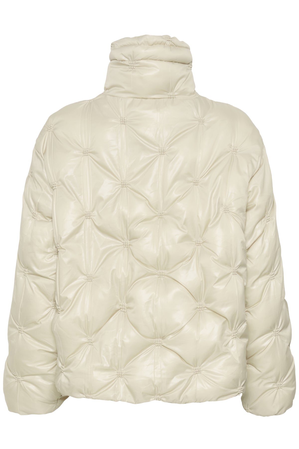Cream Ruched Effect Jacket