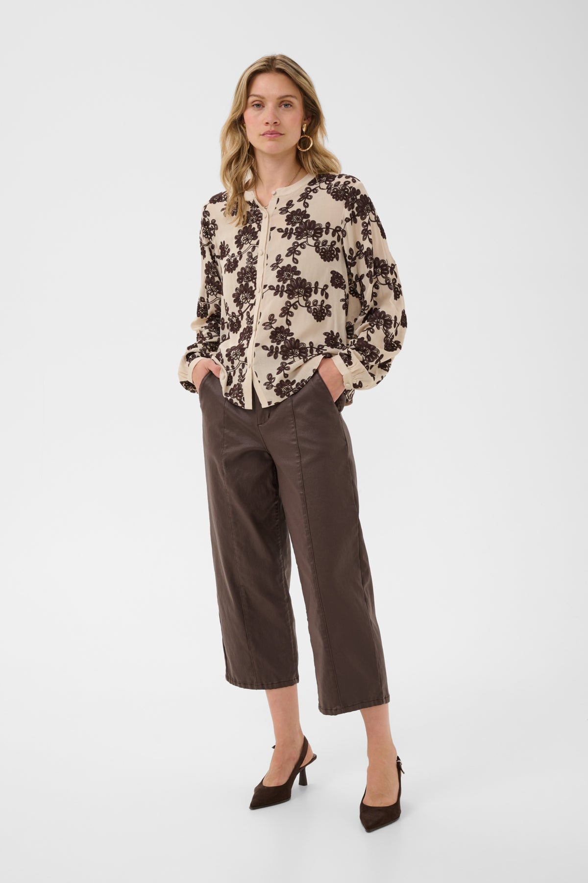 Cream Applique Top