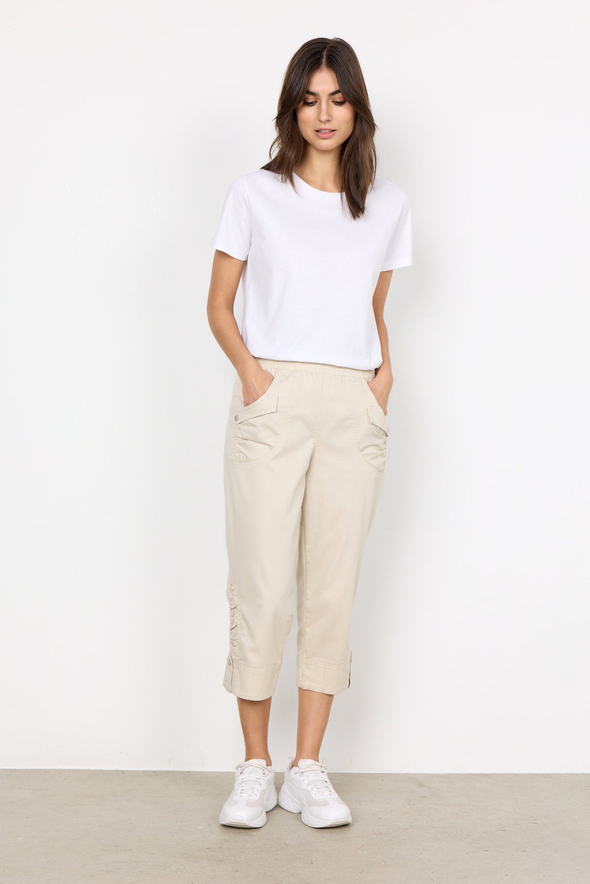 Soyaconcept Turn Up Cuff Crop Trouser