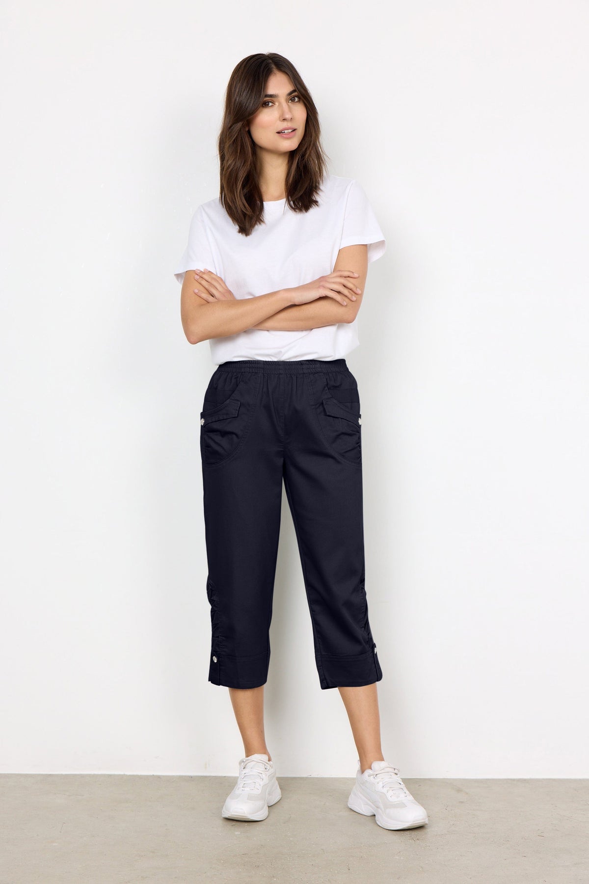 Soyaconcept Turn Up Cuff Crop Trouser