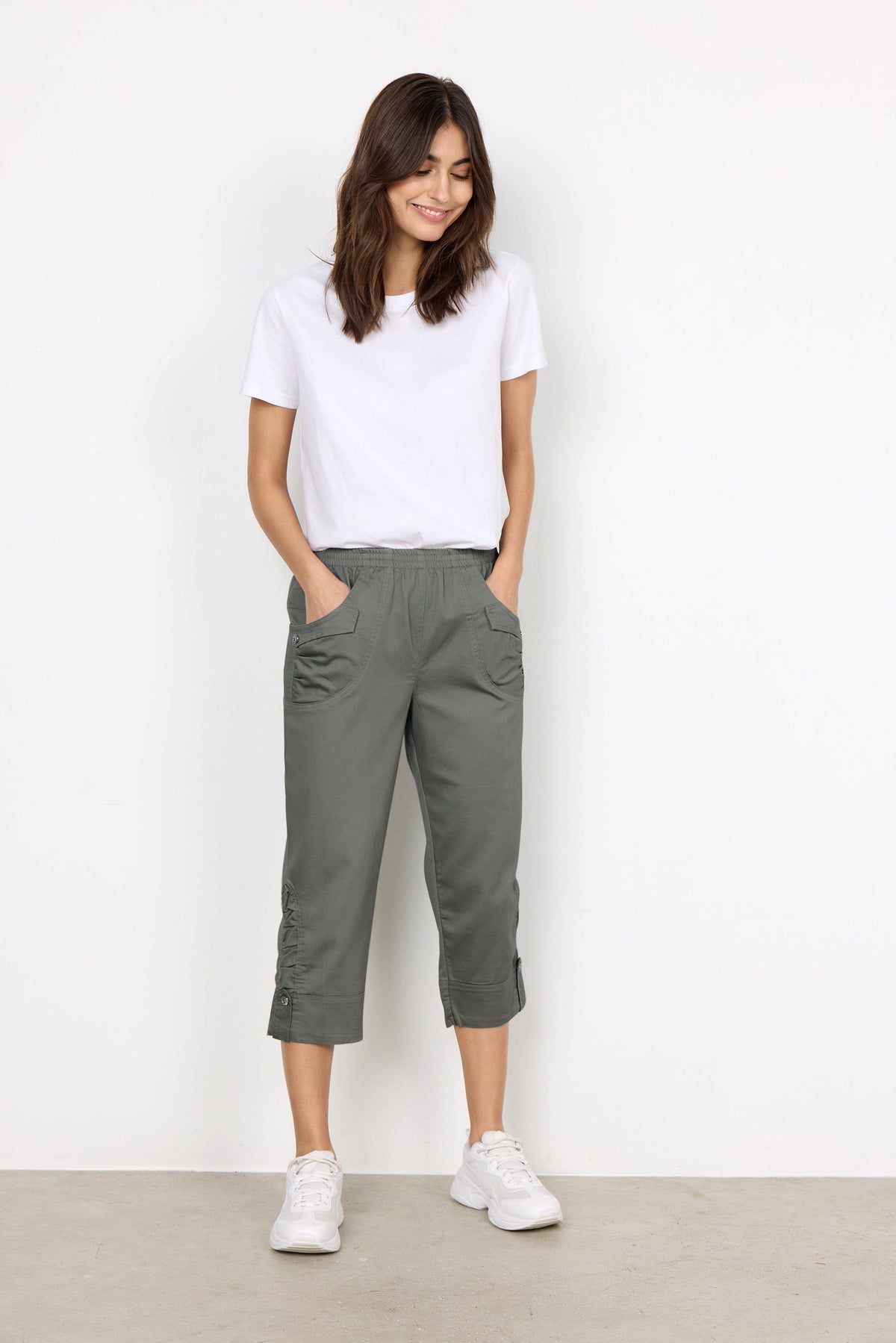 Soyaconcept Turn Up Cuff Crop Trouser