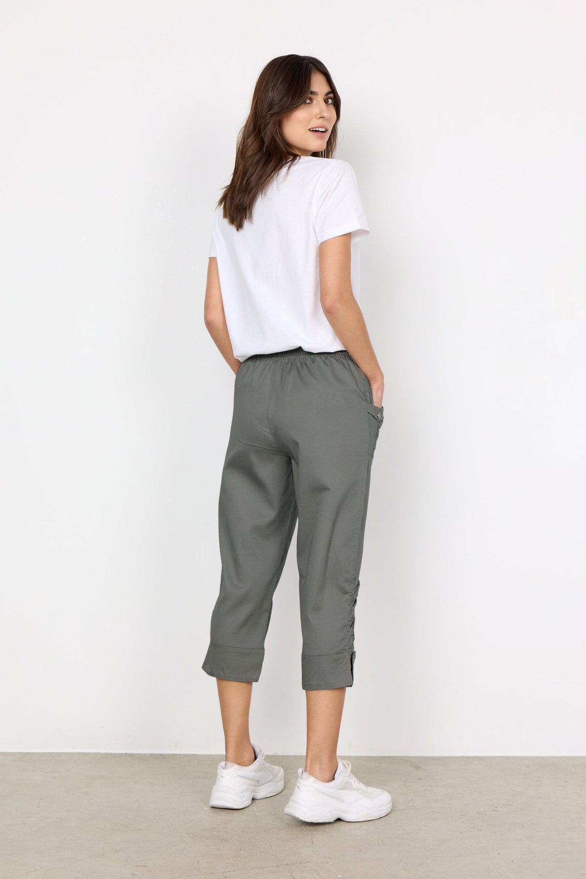 Soyaconcept Turn Up Cuff Crop Trouser