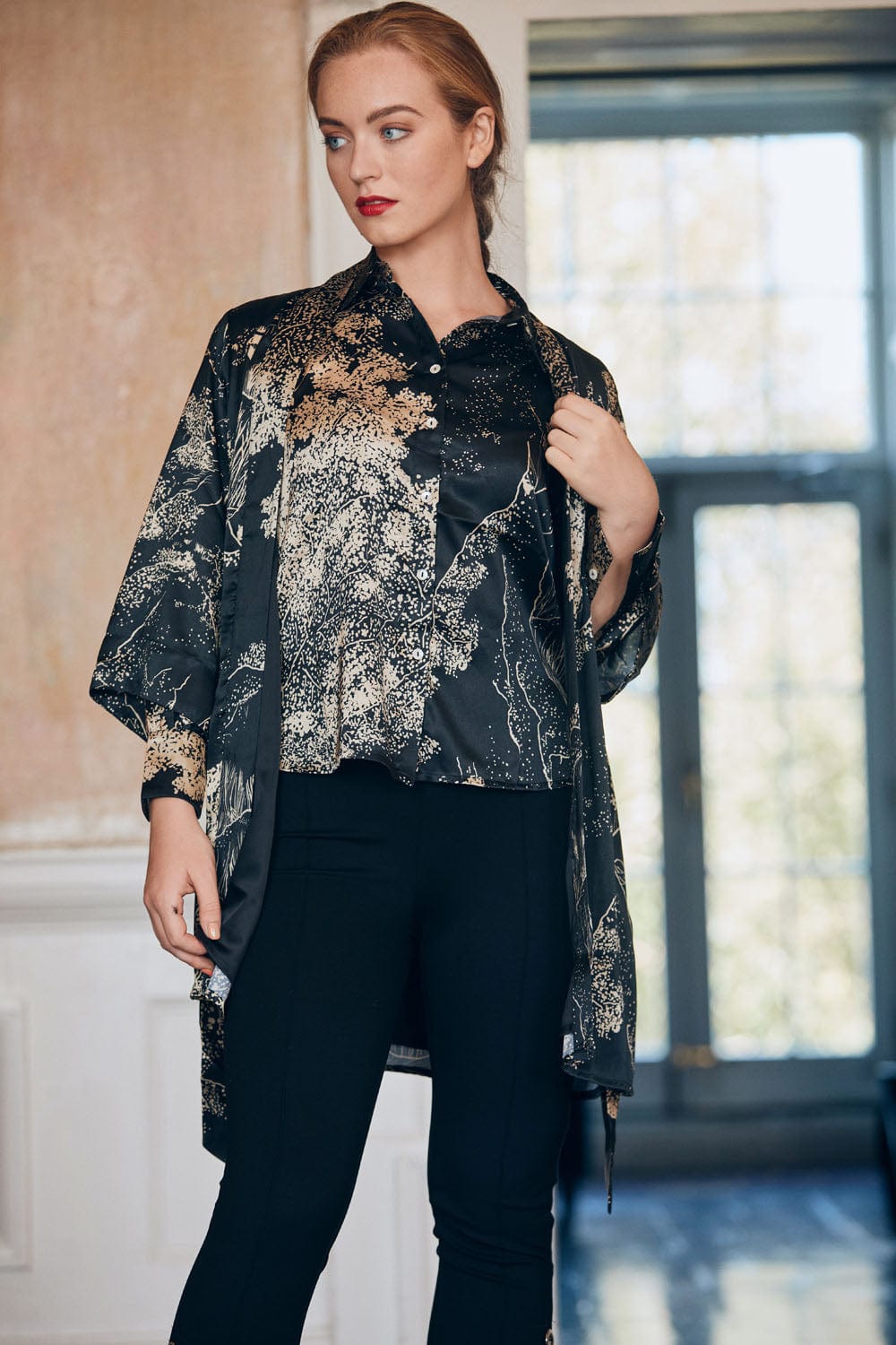 Derhy Midnight Print Blouse