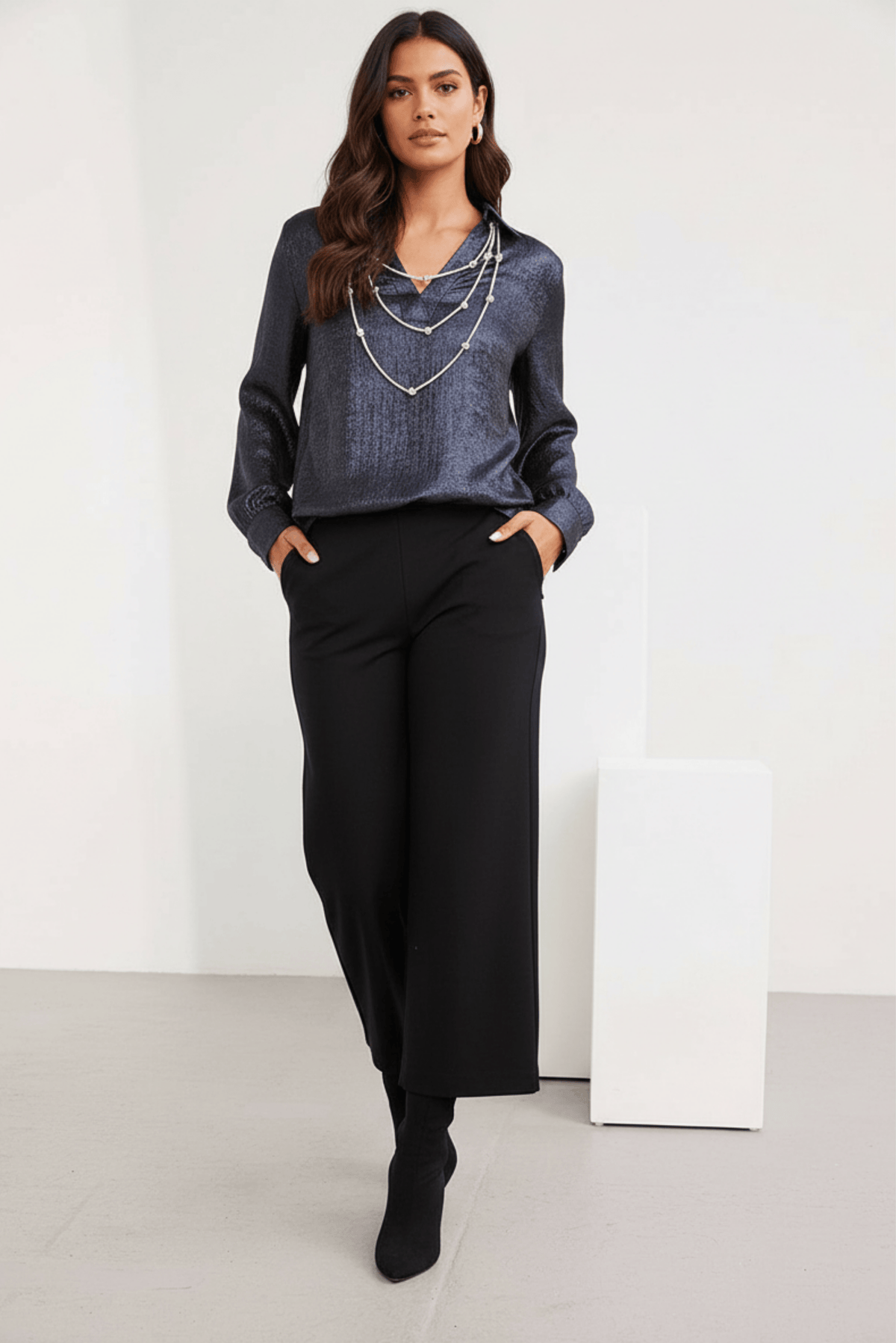PERUZZI Pull On Wide Leg Trouser