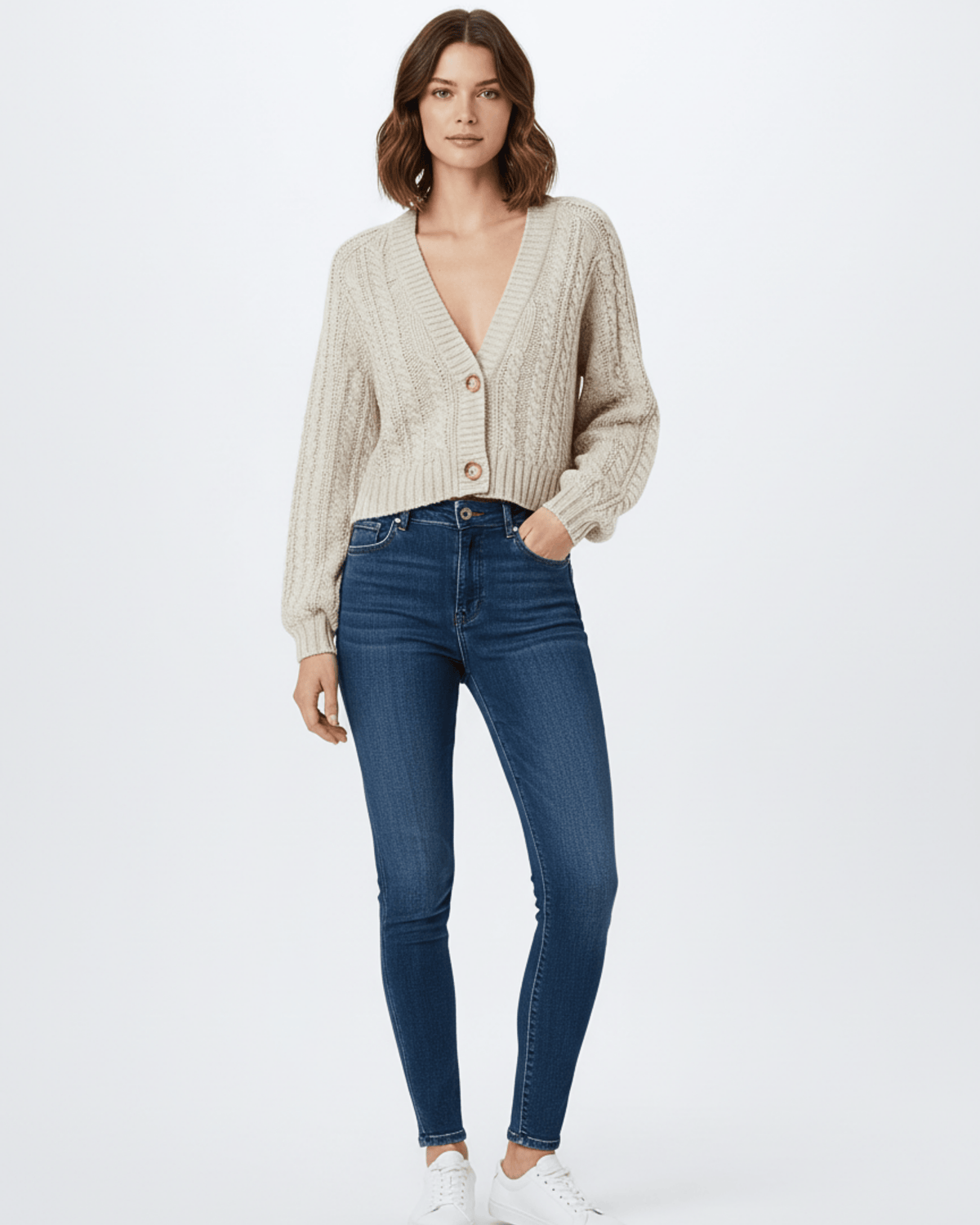 MSCH Aran Knit Cardigan