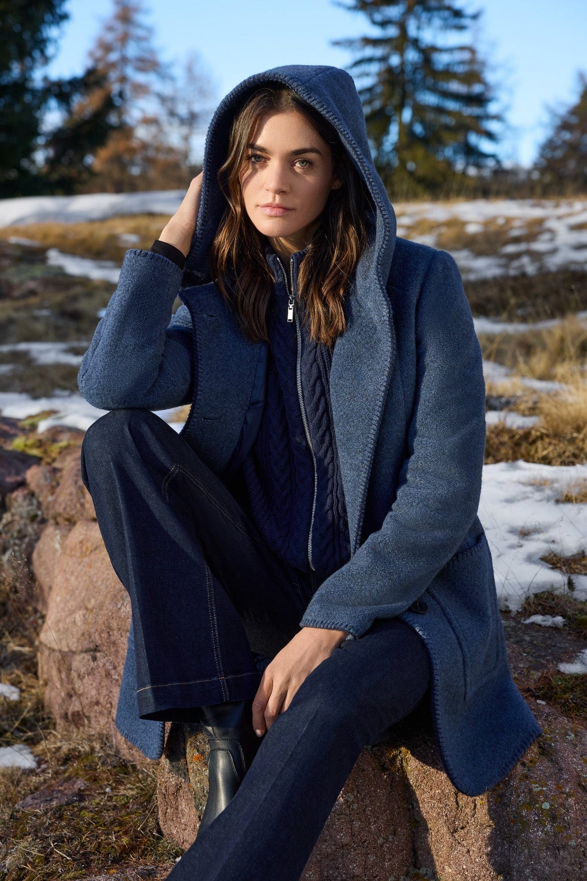 Barbara Lebek Mixed Cable Knit Jacket
