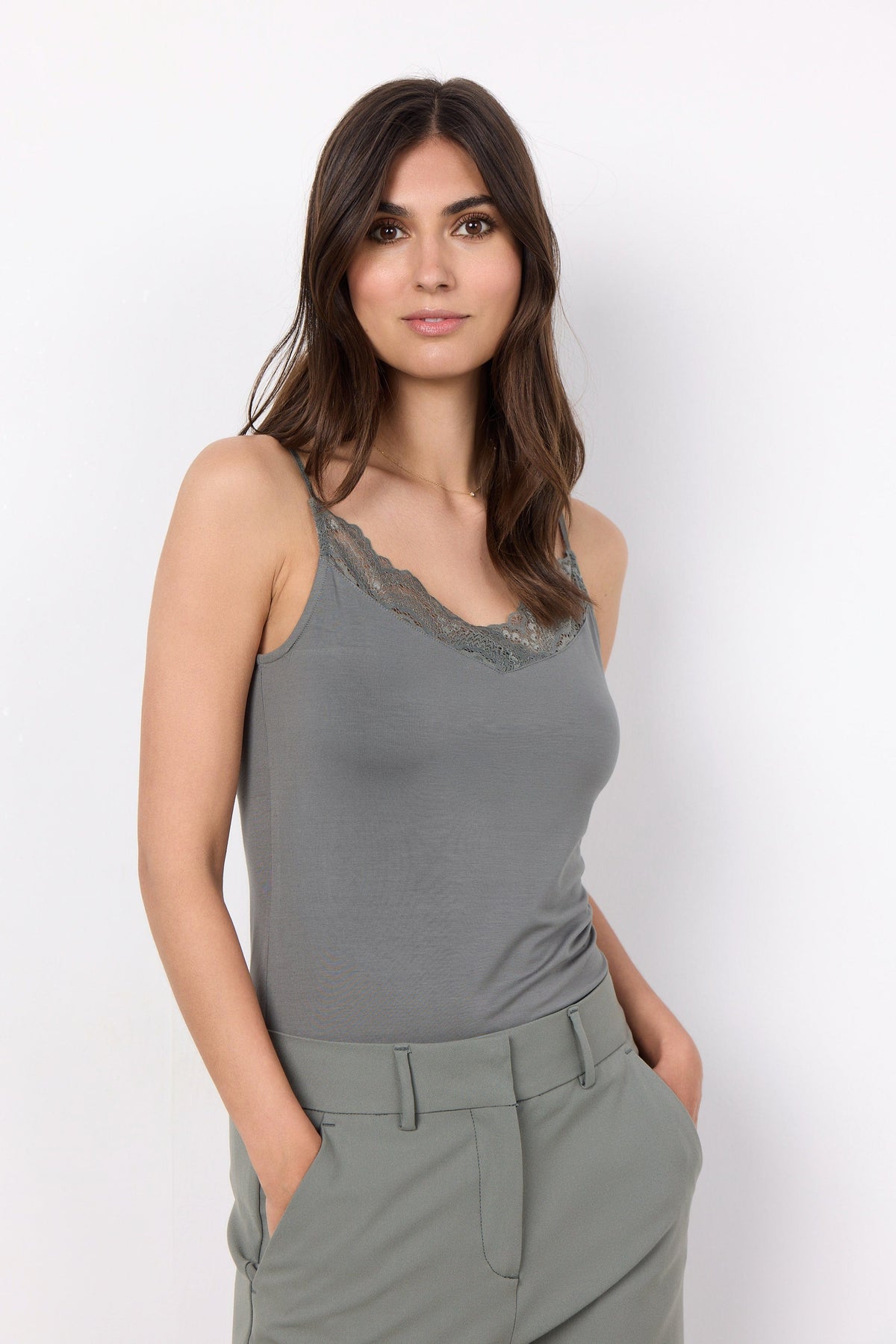 Soyaconcept Lace Trim Camisole Top