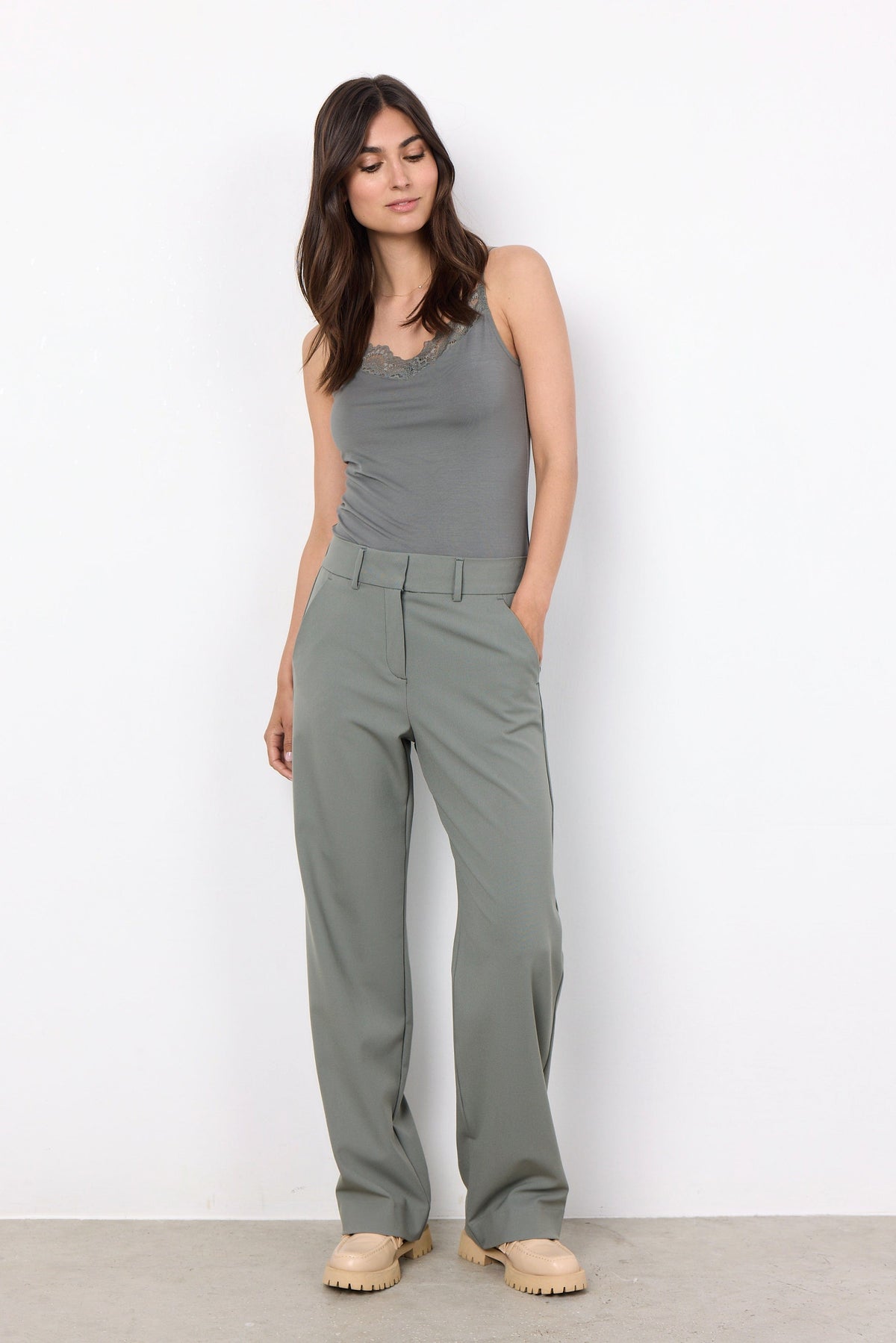 Soyaconcept Lace Trim Camisole Top