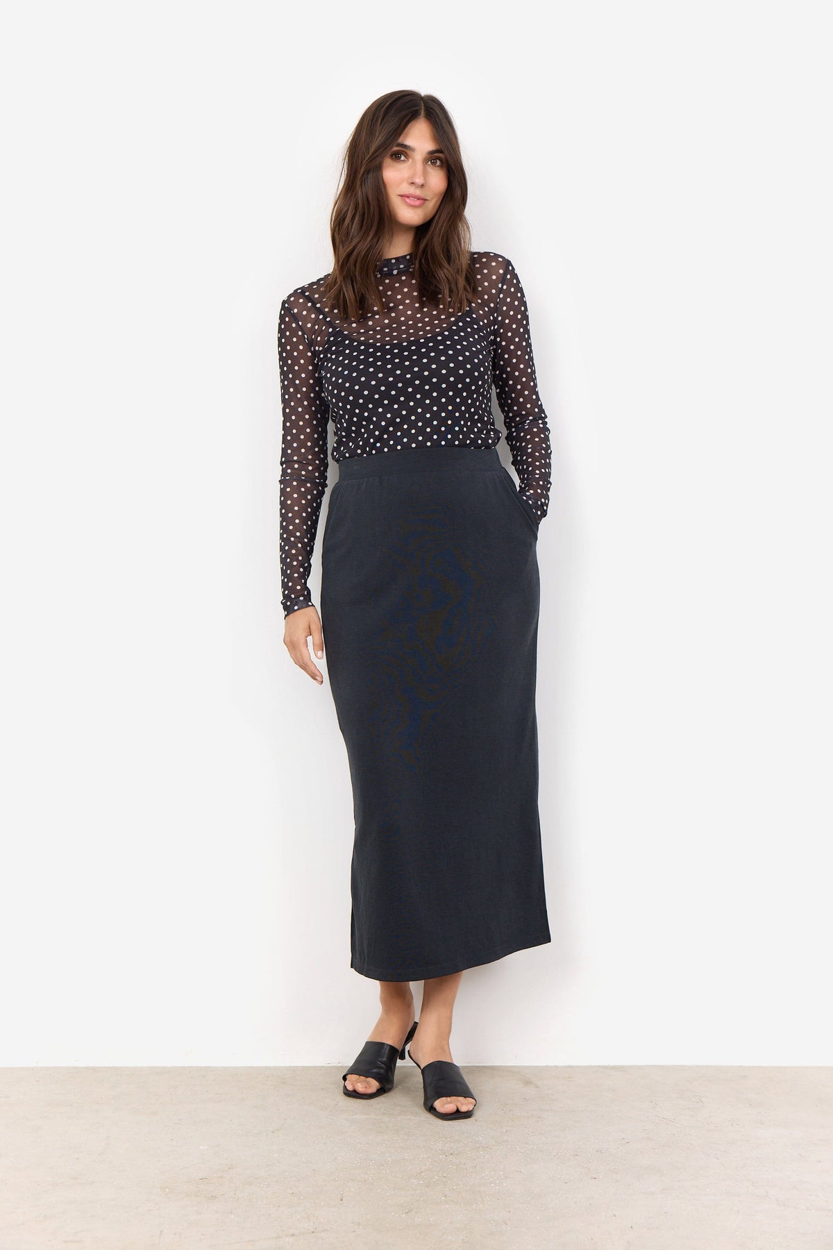 Soyaconcept Mesh Polka Dot Top