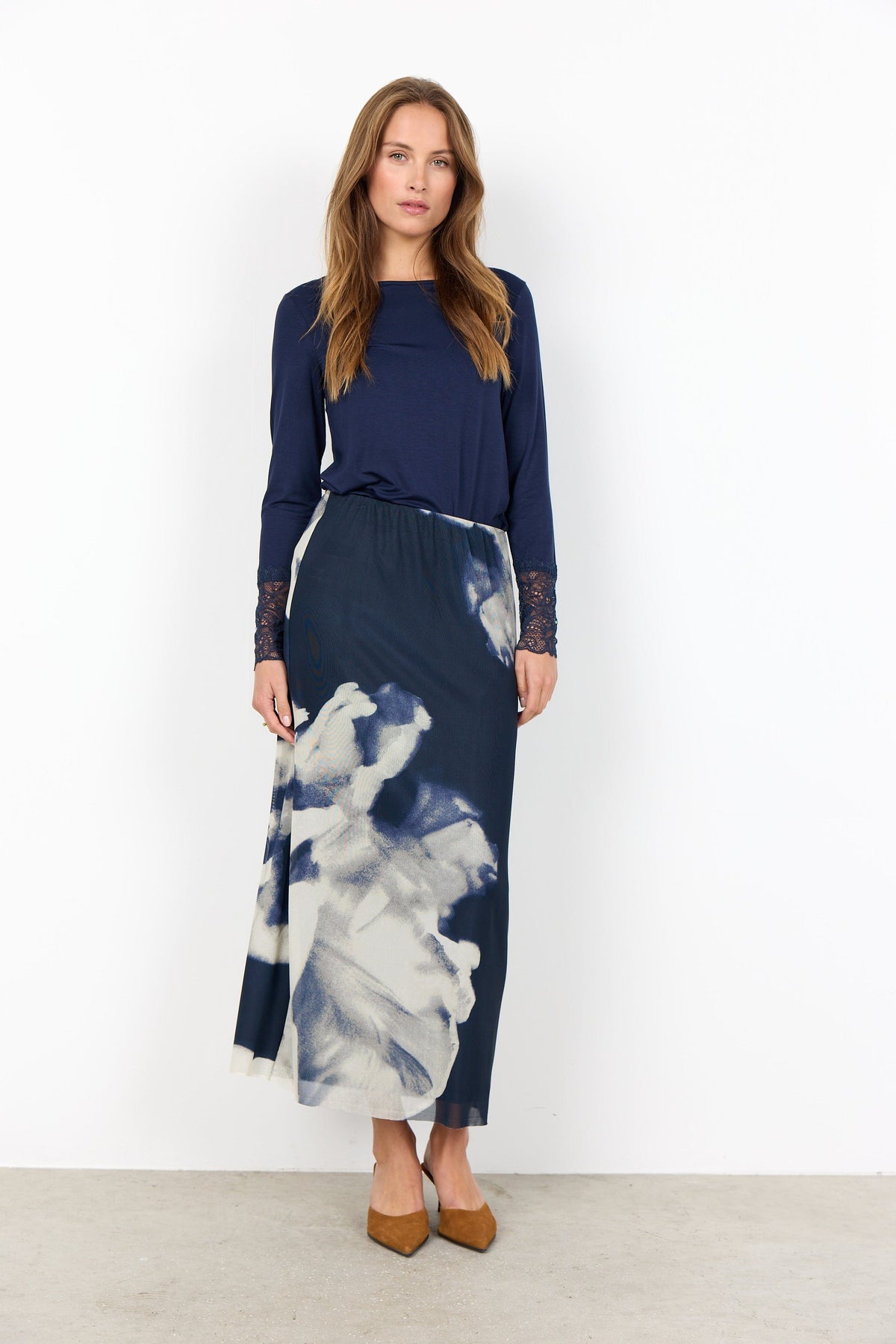 Soyaconcept Printed Mesh Skirt