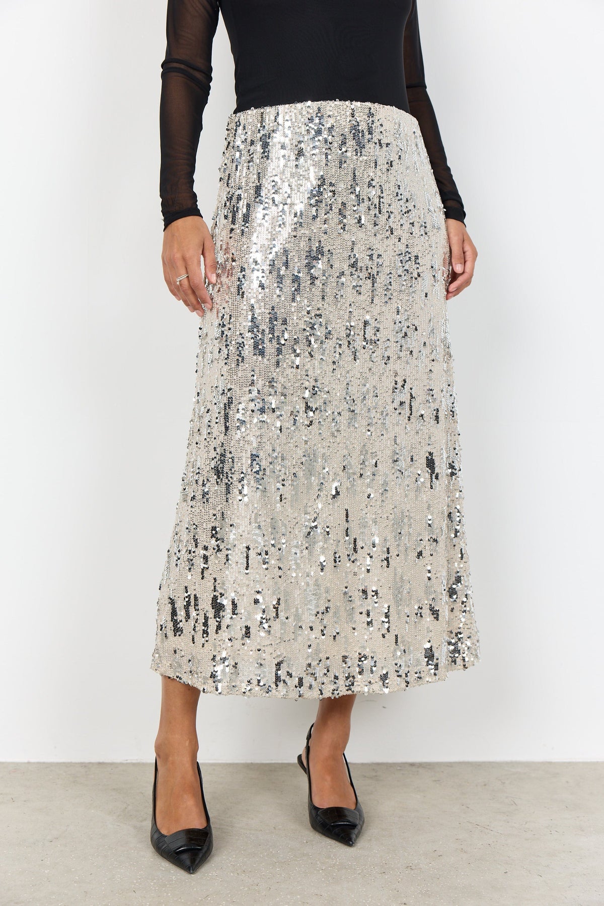 Soyaconcept Long Sequin Skirt