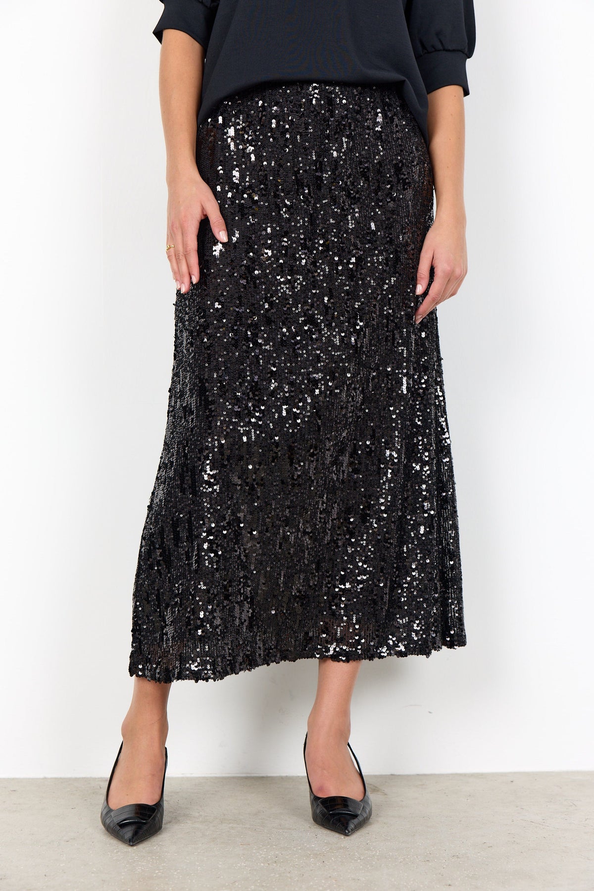 Soyaconcept Long Sequin Skirt