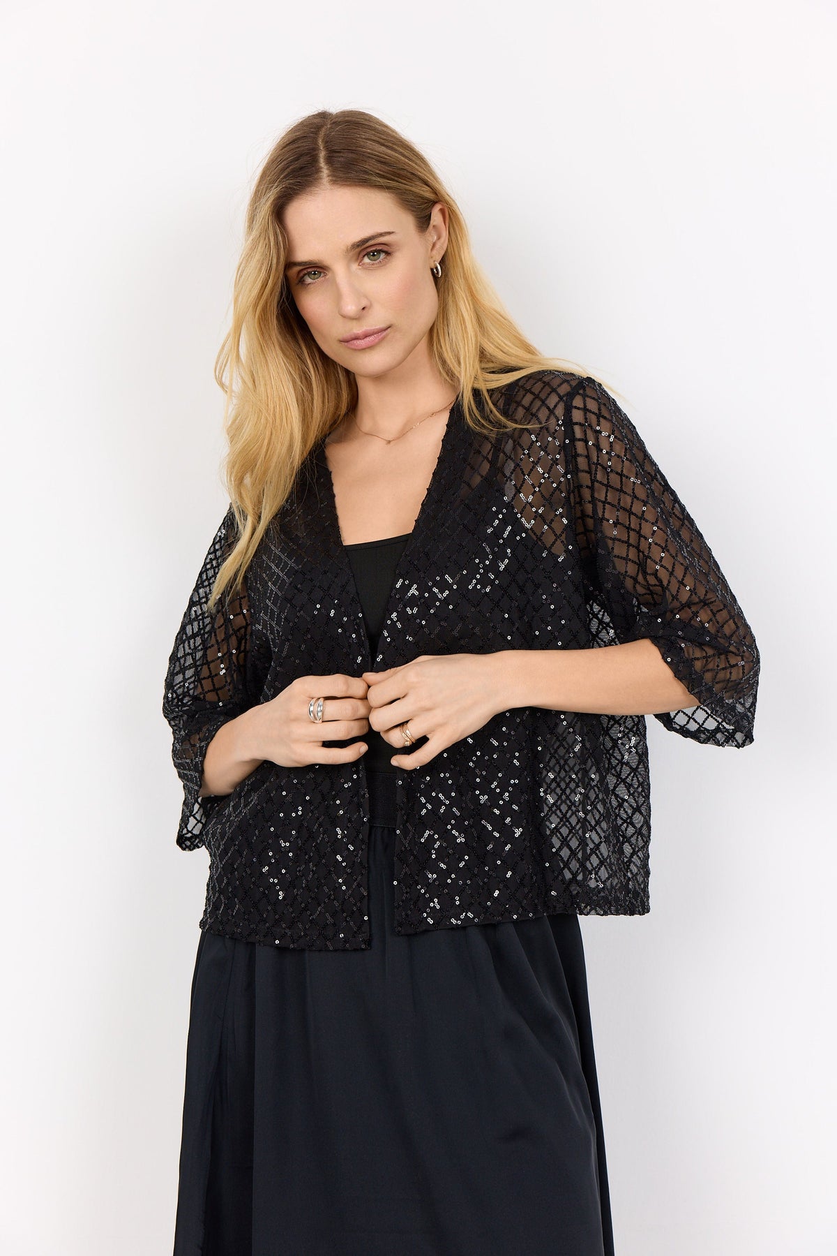 Soyaconcep Sequin Bolero Jacket