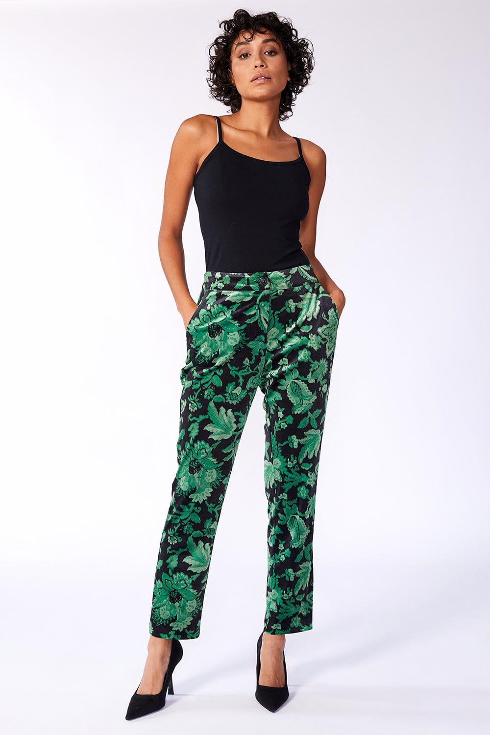 ART X Diva Print Velvet Trouser