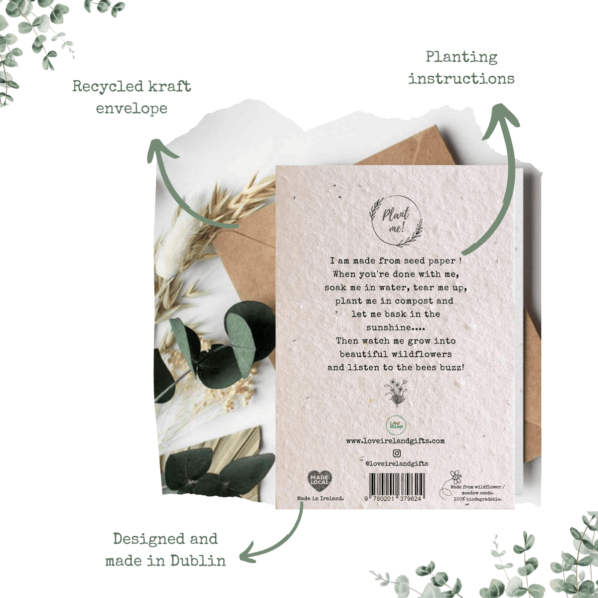 Nollaig Shona Wreath Plantable Seed Card