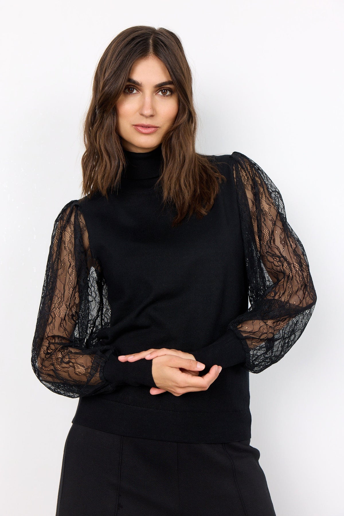 Soyaconcept Lace Sleeve Knit