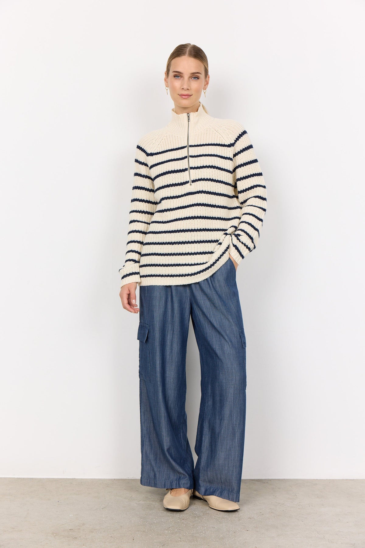 Soyaconcept Zip Stripe Knit