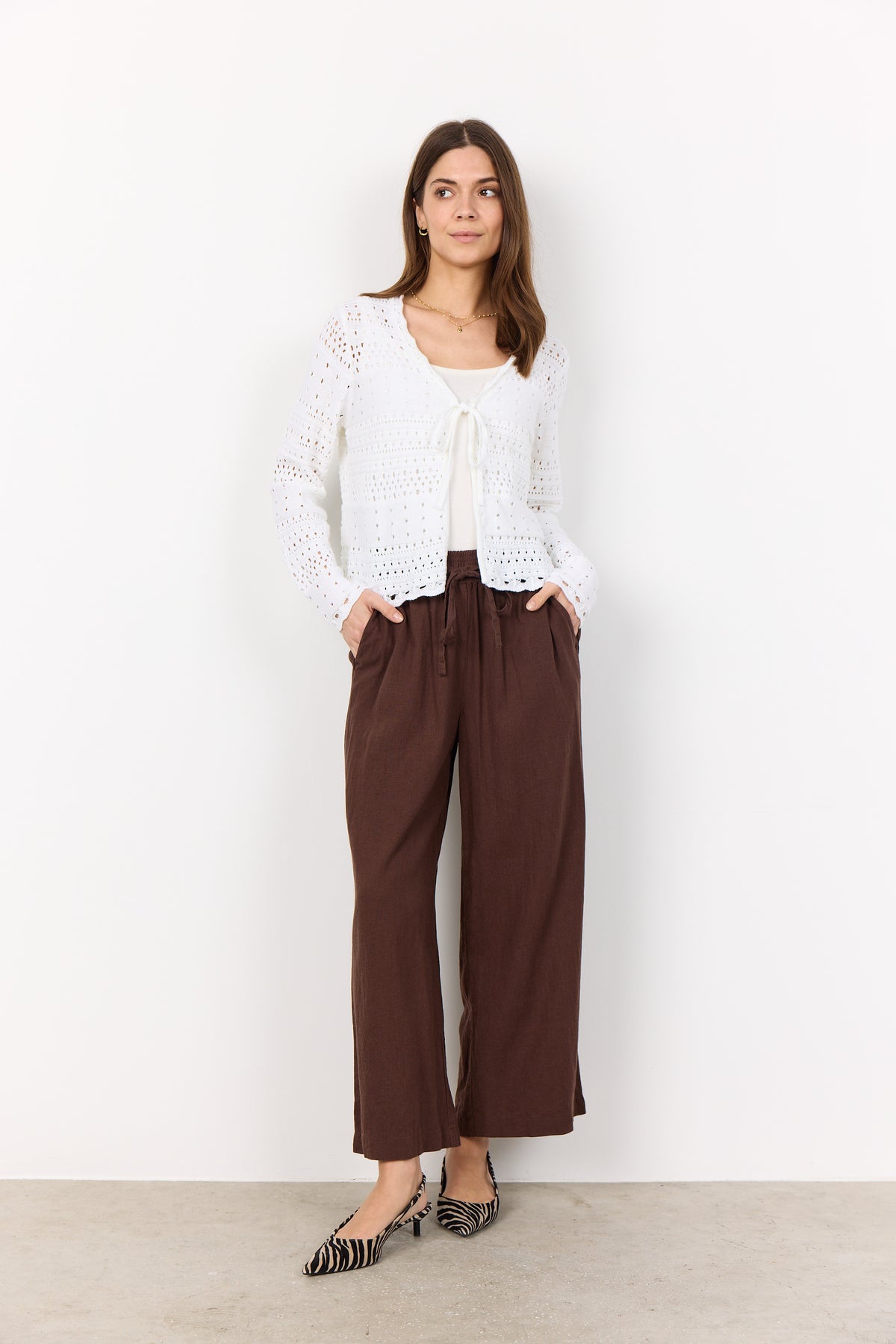Soyaconcept Crochet Tie Front Jacket
