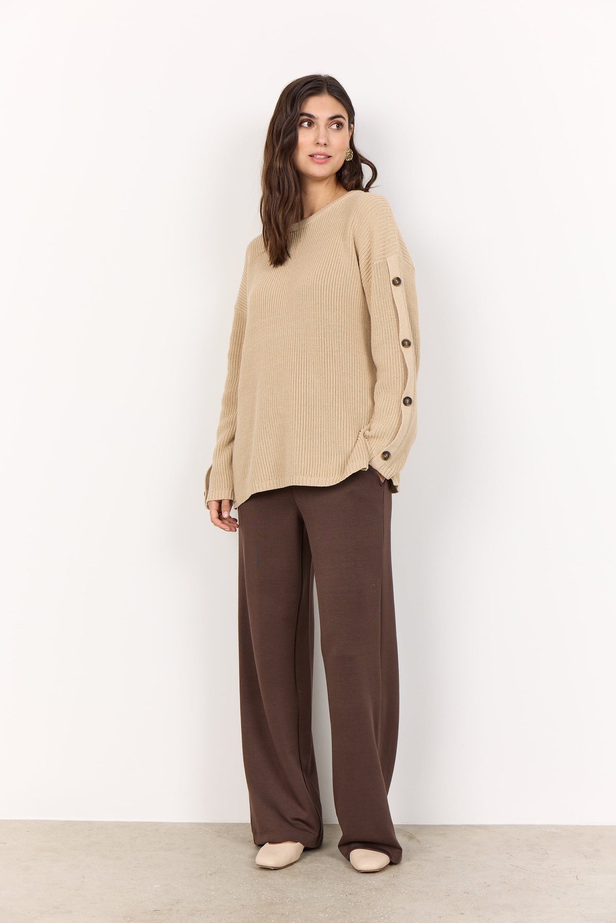 Soyaconcept Button Sleeve Knit