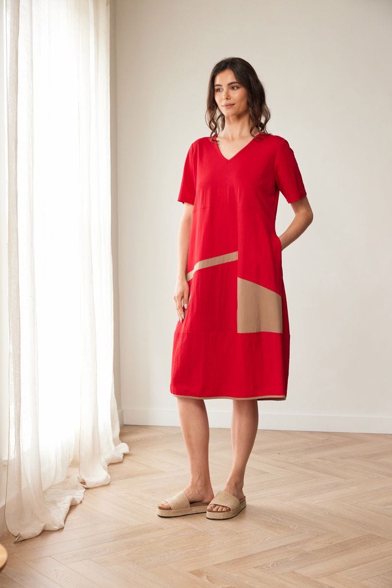 PERUZZI Colour Trim Dress
