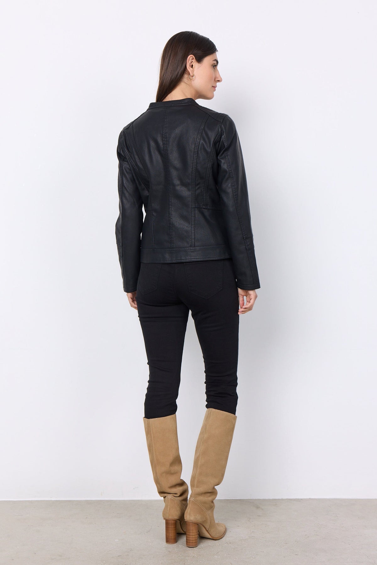 Soyaconcept Pleather Collarless Jacket