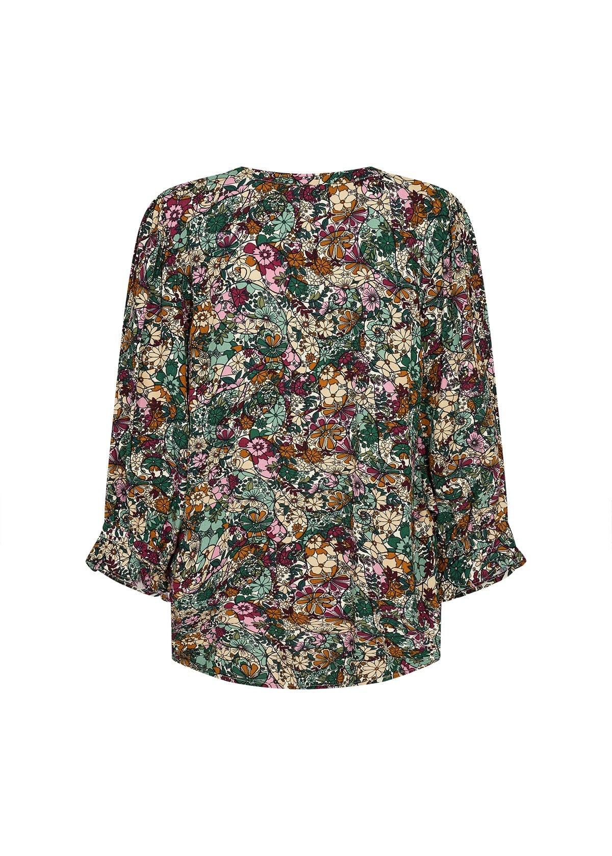 Soyaconcept Crepe Ruffle Cuff Blouse