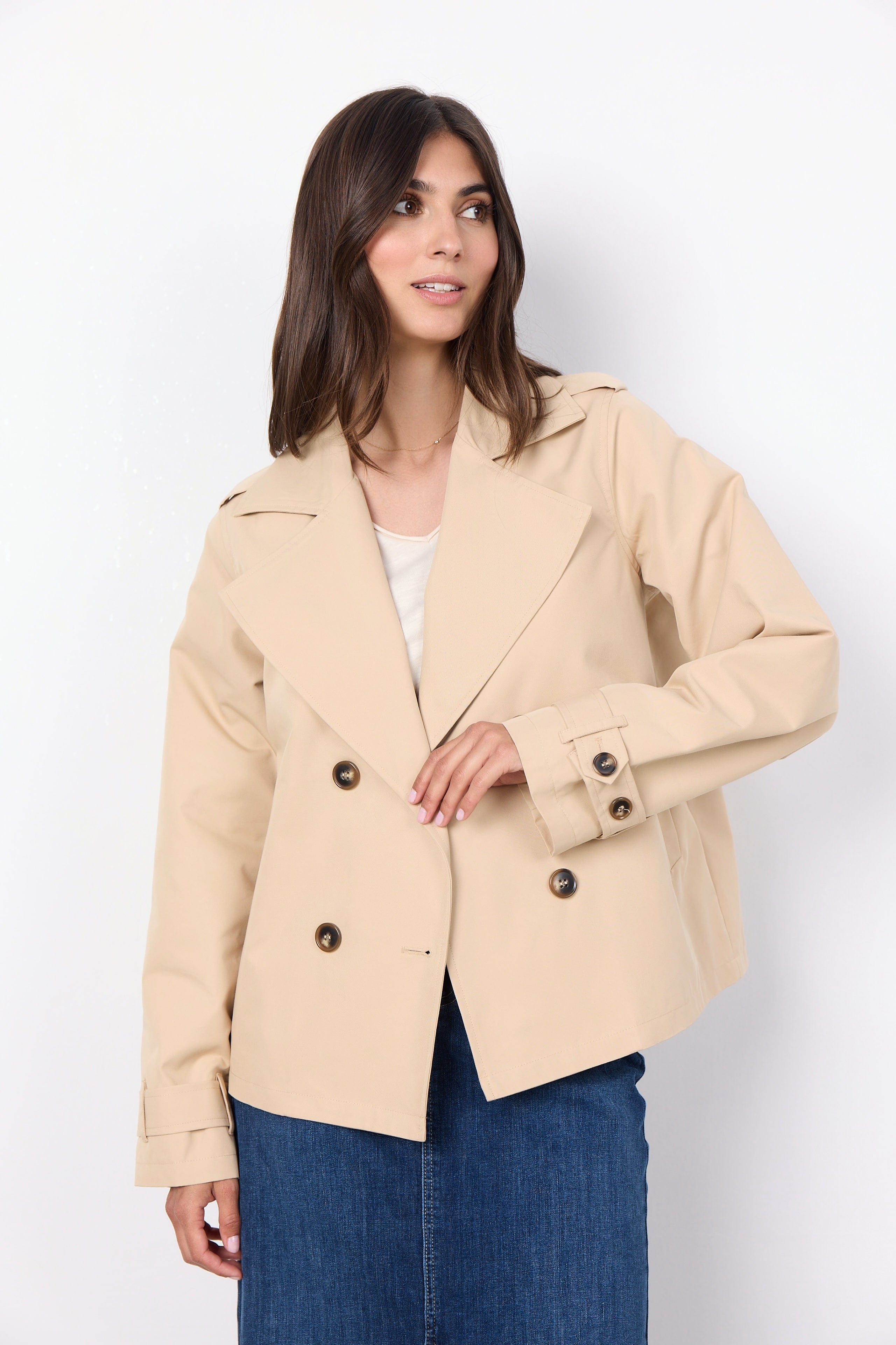 Short trench hot sale coat jacket