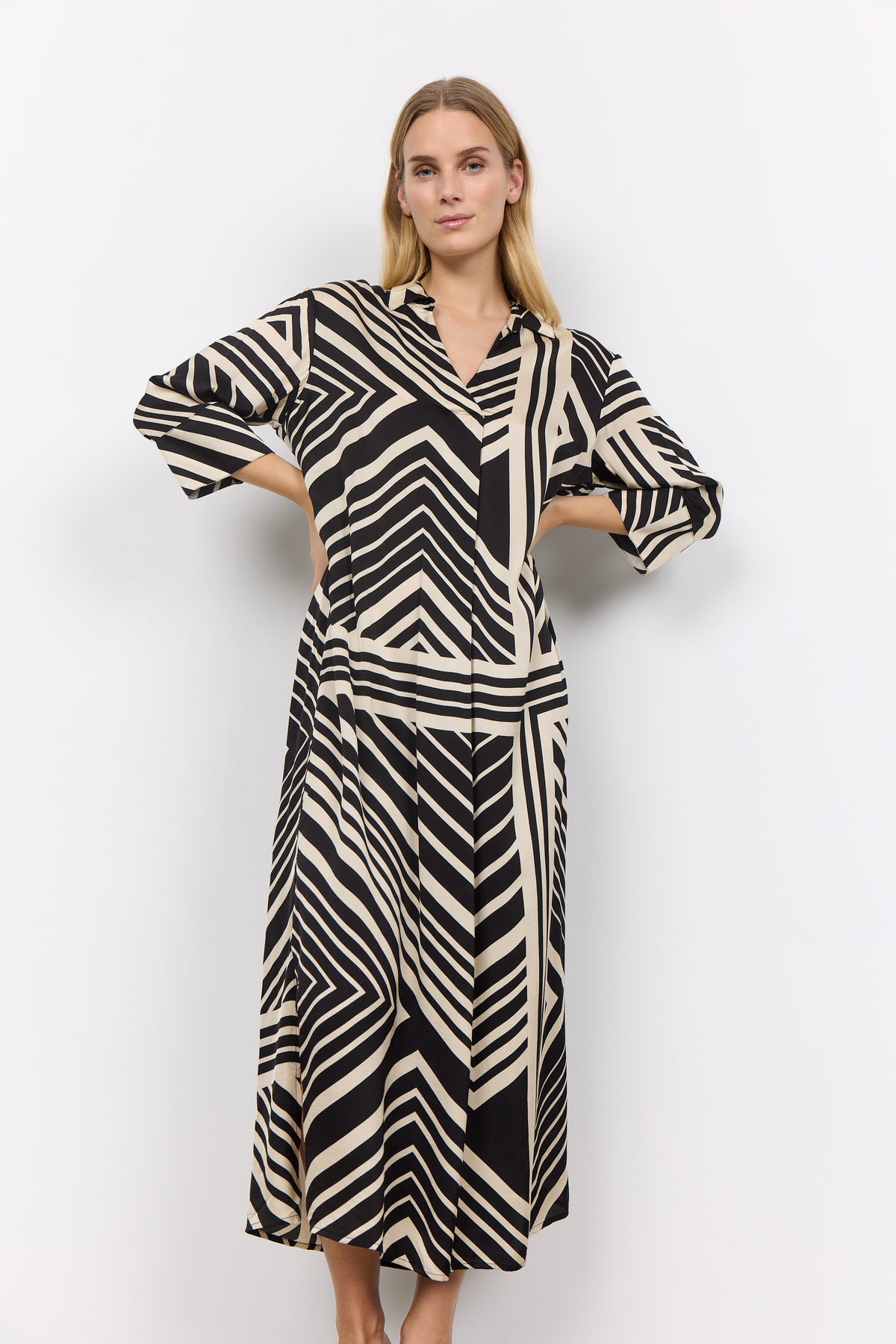 Soyaconcept Chevron Print Dress