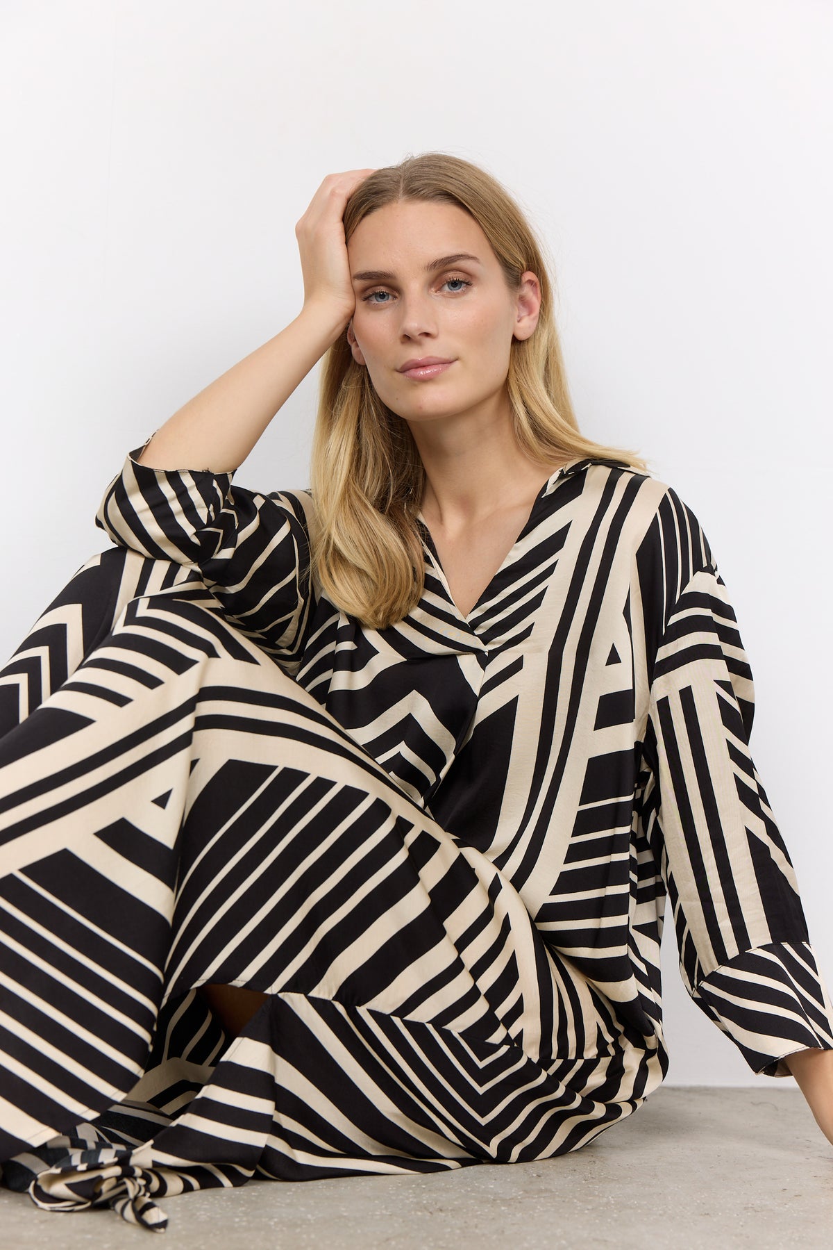 Soyaconcept Chevron Print Dress