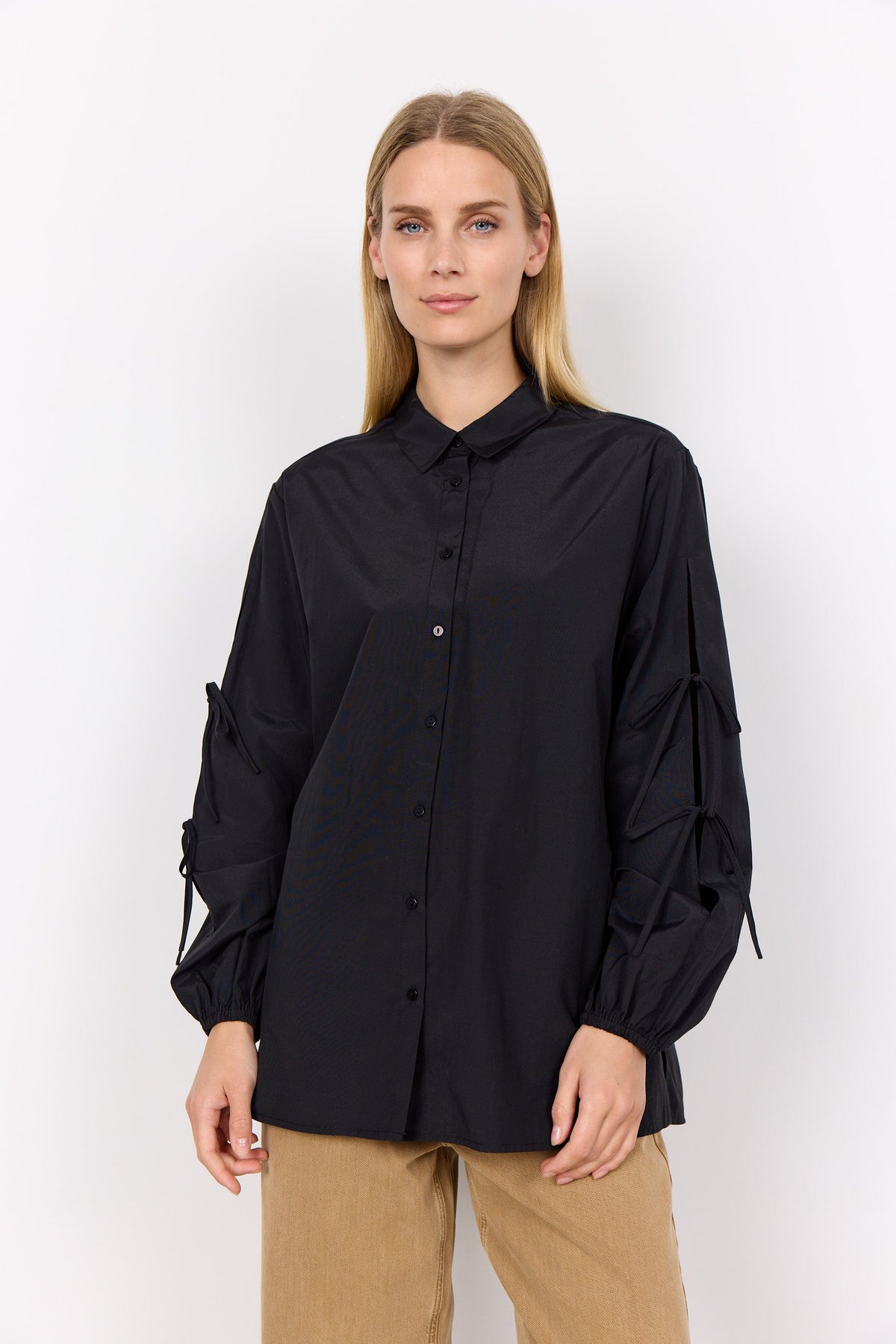 Soyaconcept Tie Side Cotton Shirt