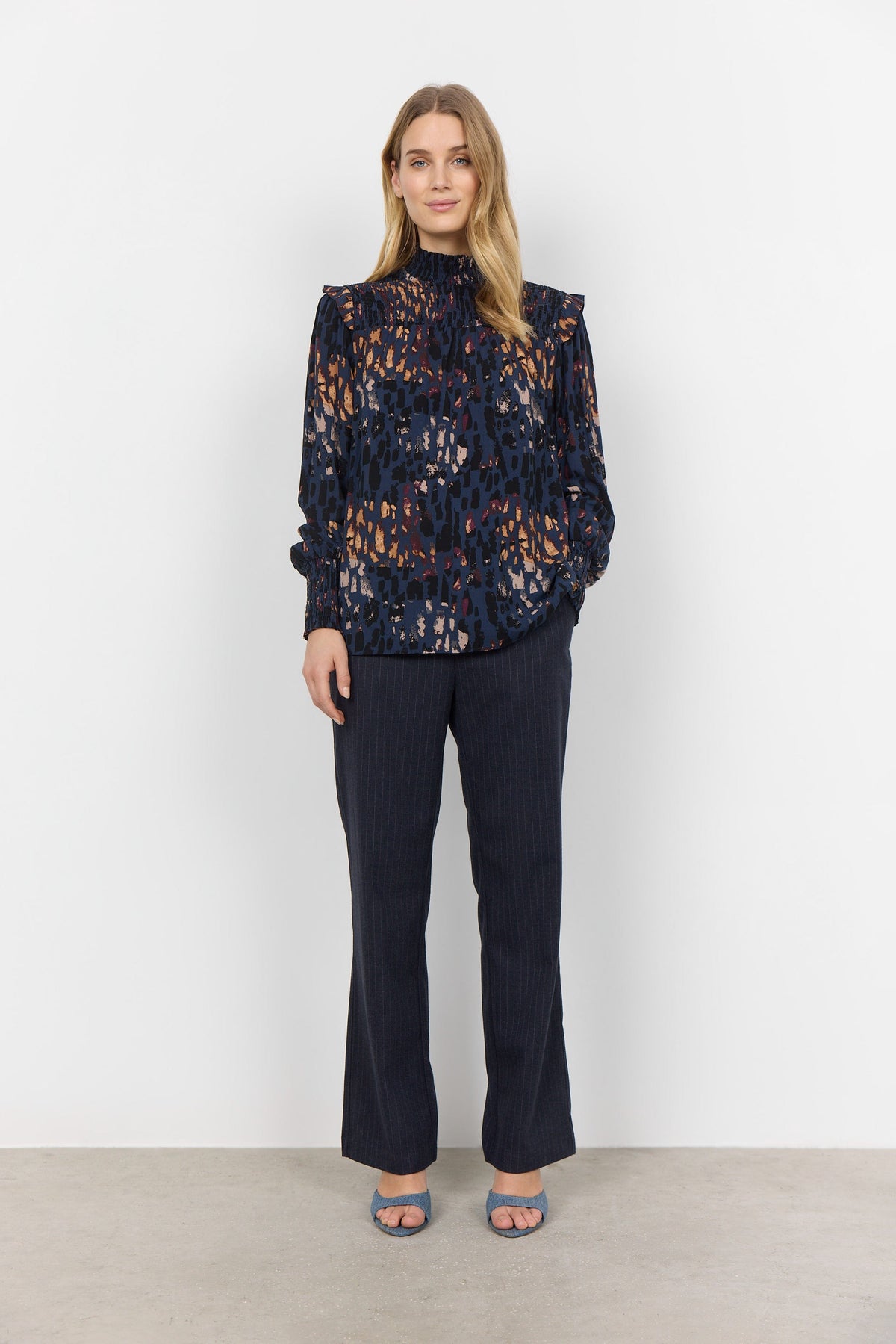 Soyaconcept Ruched Animal Print Shirt