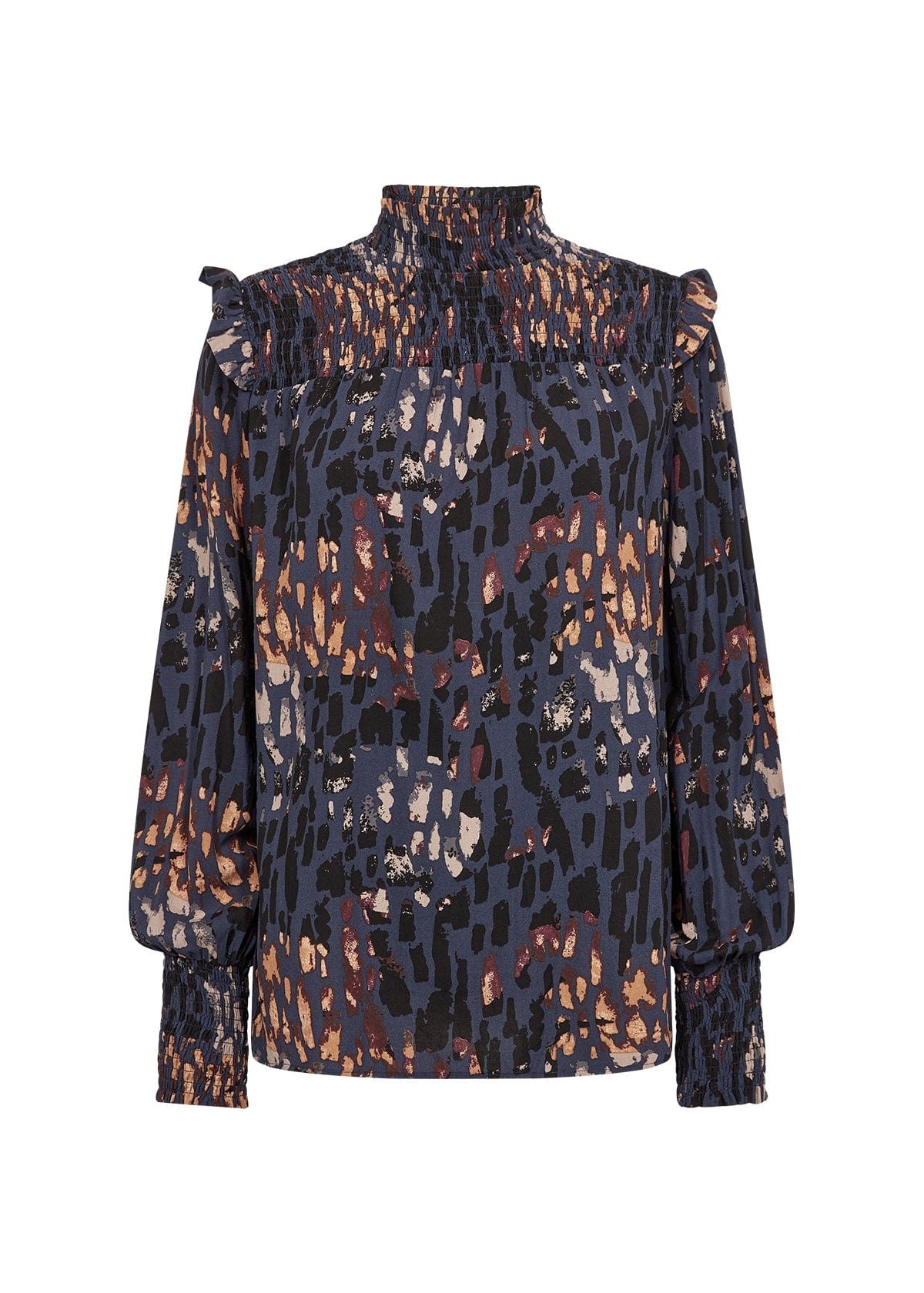 Soyaconcept Ruched Animal Print Shirt