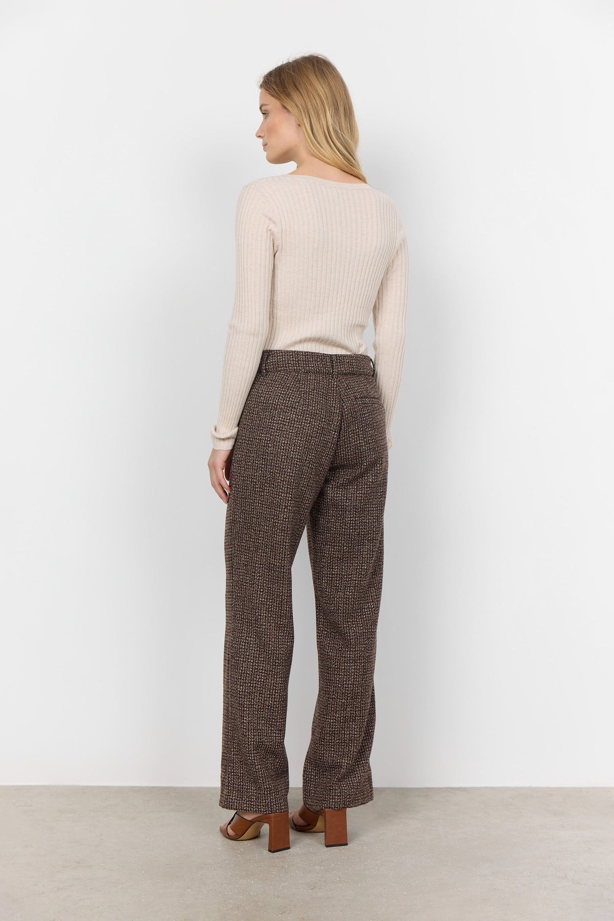 Soyaconcept Check Straight Leg Trouser