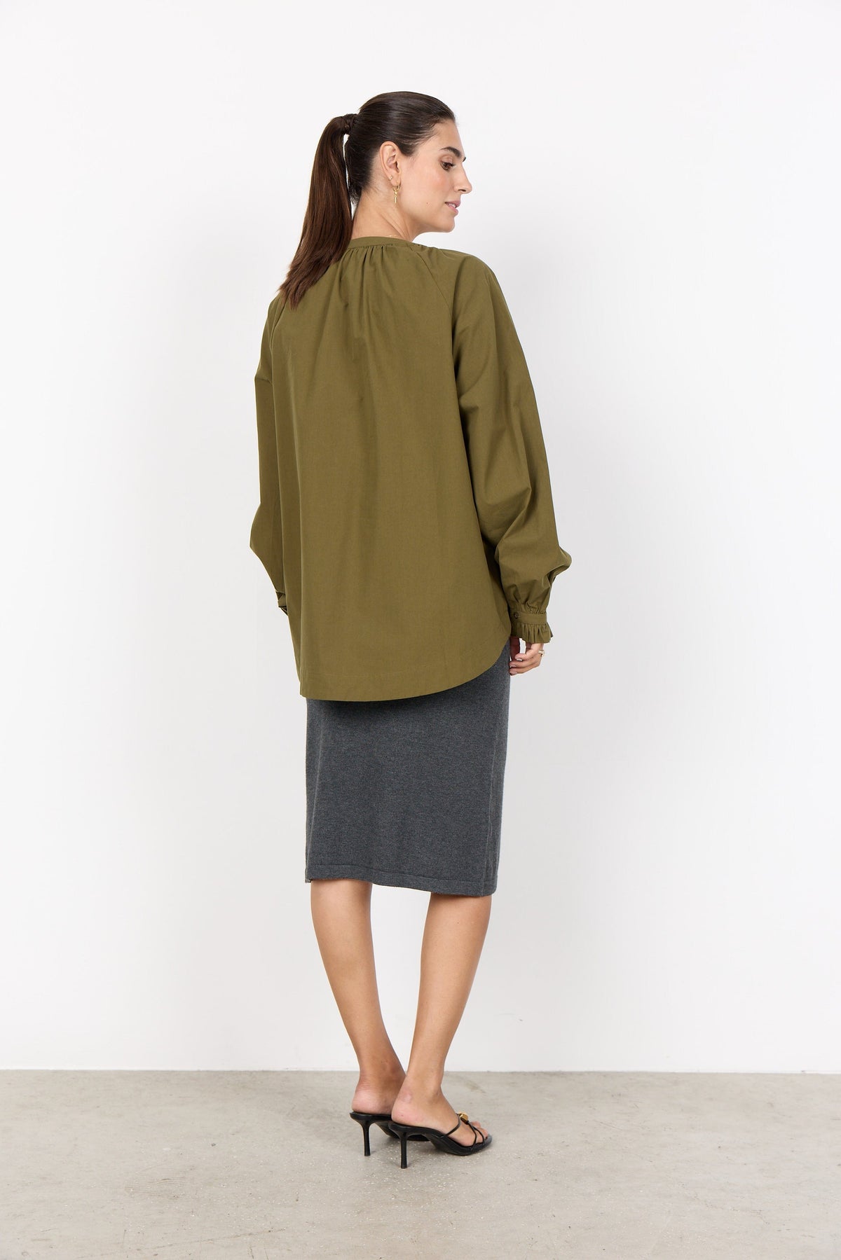 Soyaconcept Shirt with Pleated Sleeve