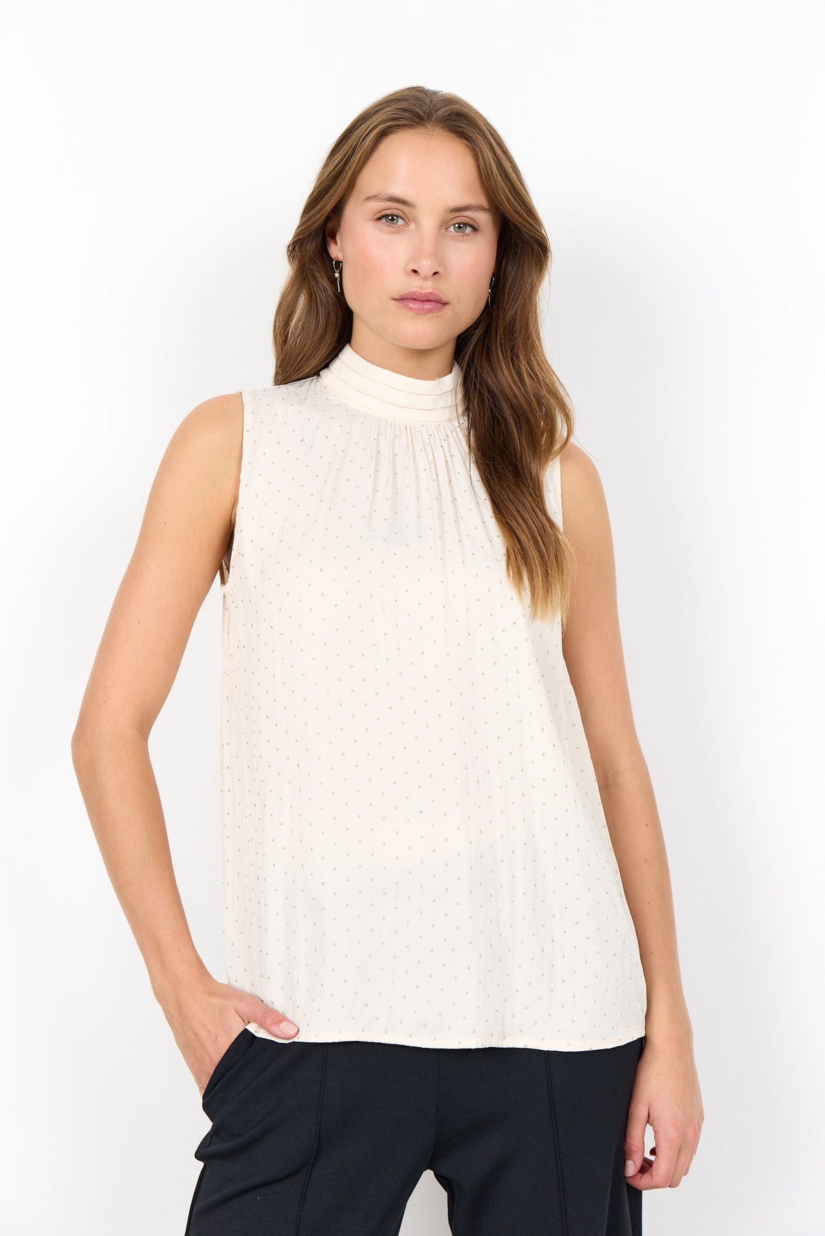 Soyaconcept Studded Sleeveless Blouse