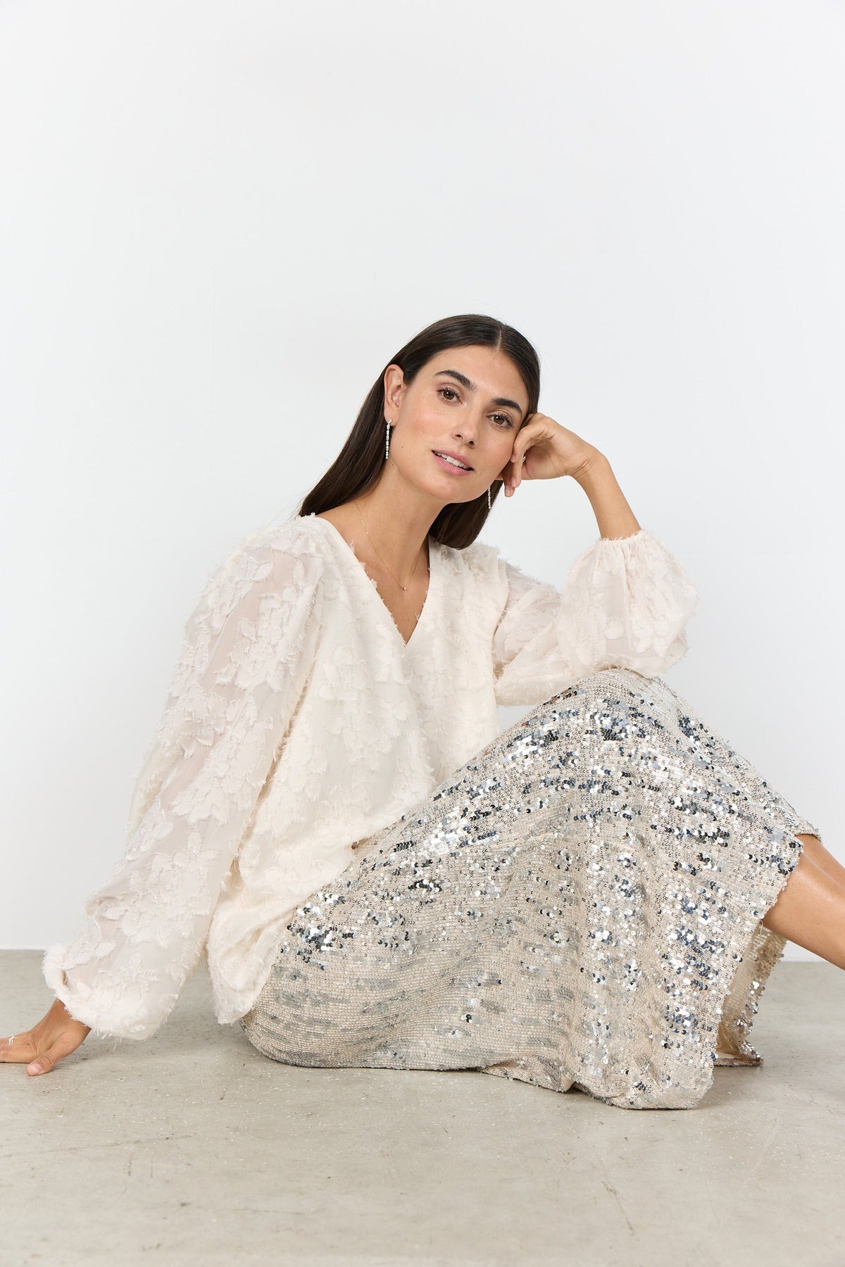 Soyaconcept Long Sequin Skirt