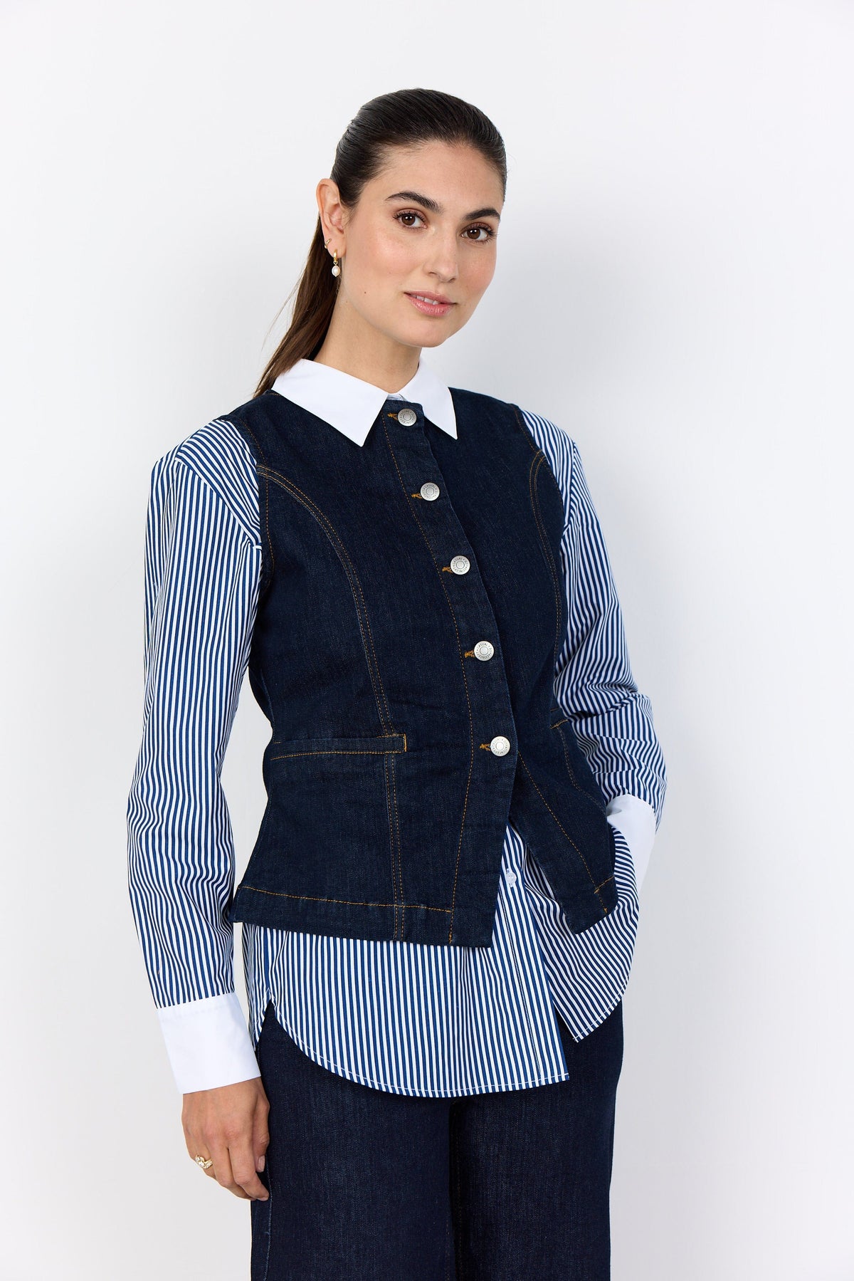 Soyaconcept Denim Waistcoat