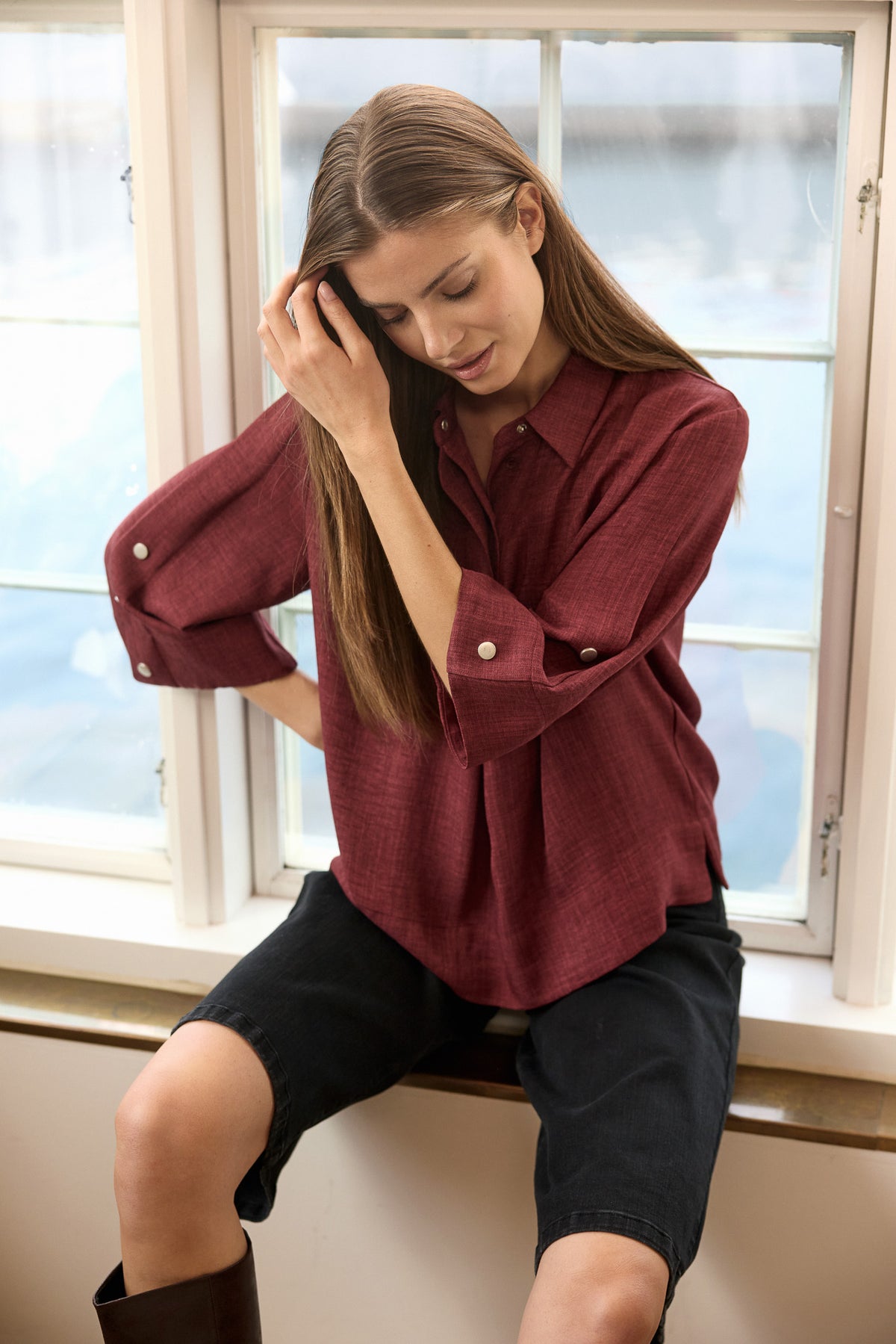 Soyaconcept Popper Button Blouse