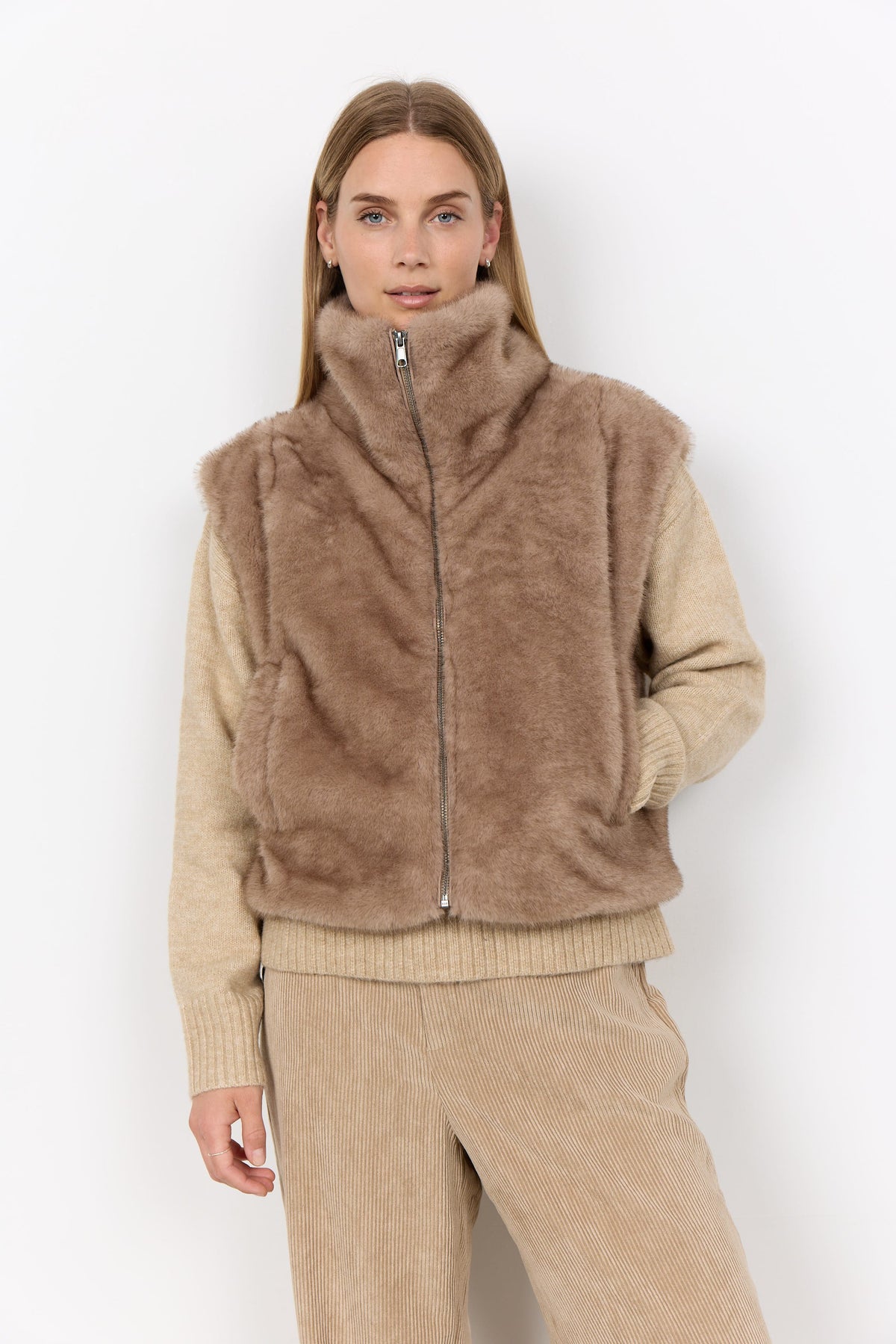 Soyaconcept Faux Fur Gilet
