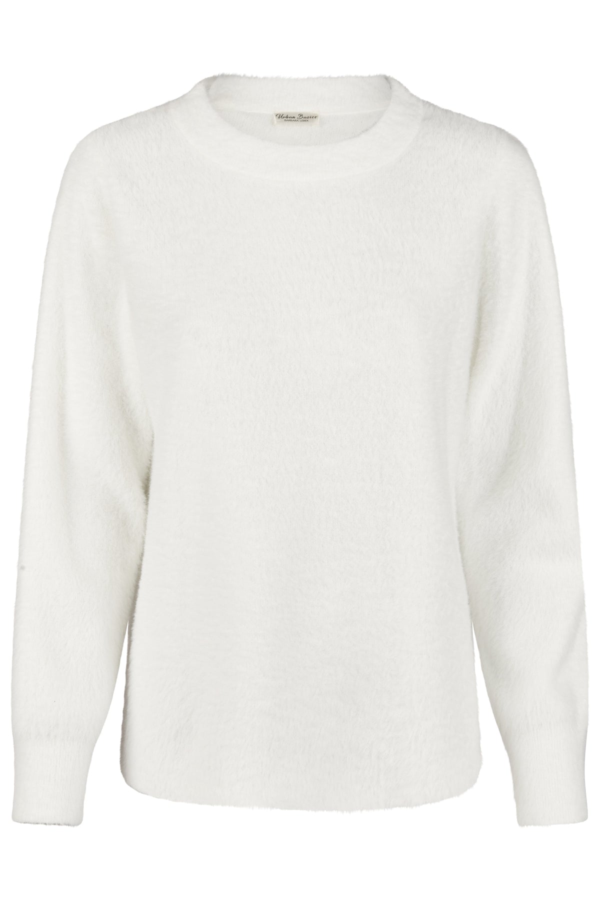 Barabara Lebek Round Neck Fuzzy Sweater