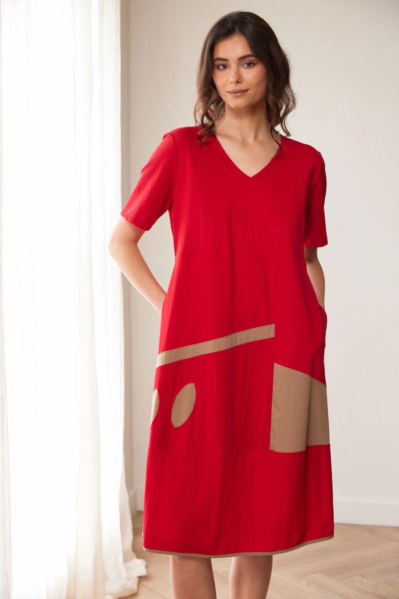 PERUZZI Colour Trim Dress