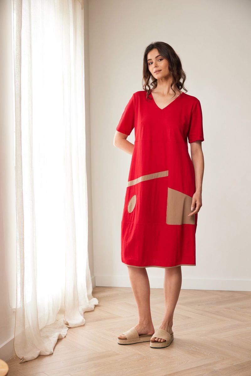 PERUZZI Colour Trim Dress