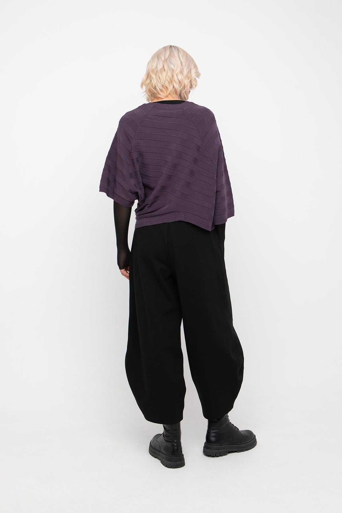 OZAI N KU Mixed Fabric Patch Trousers
