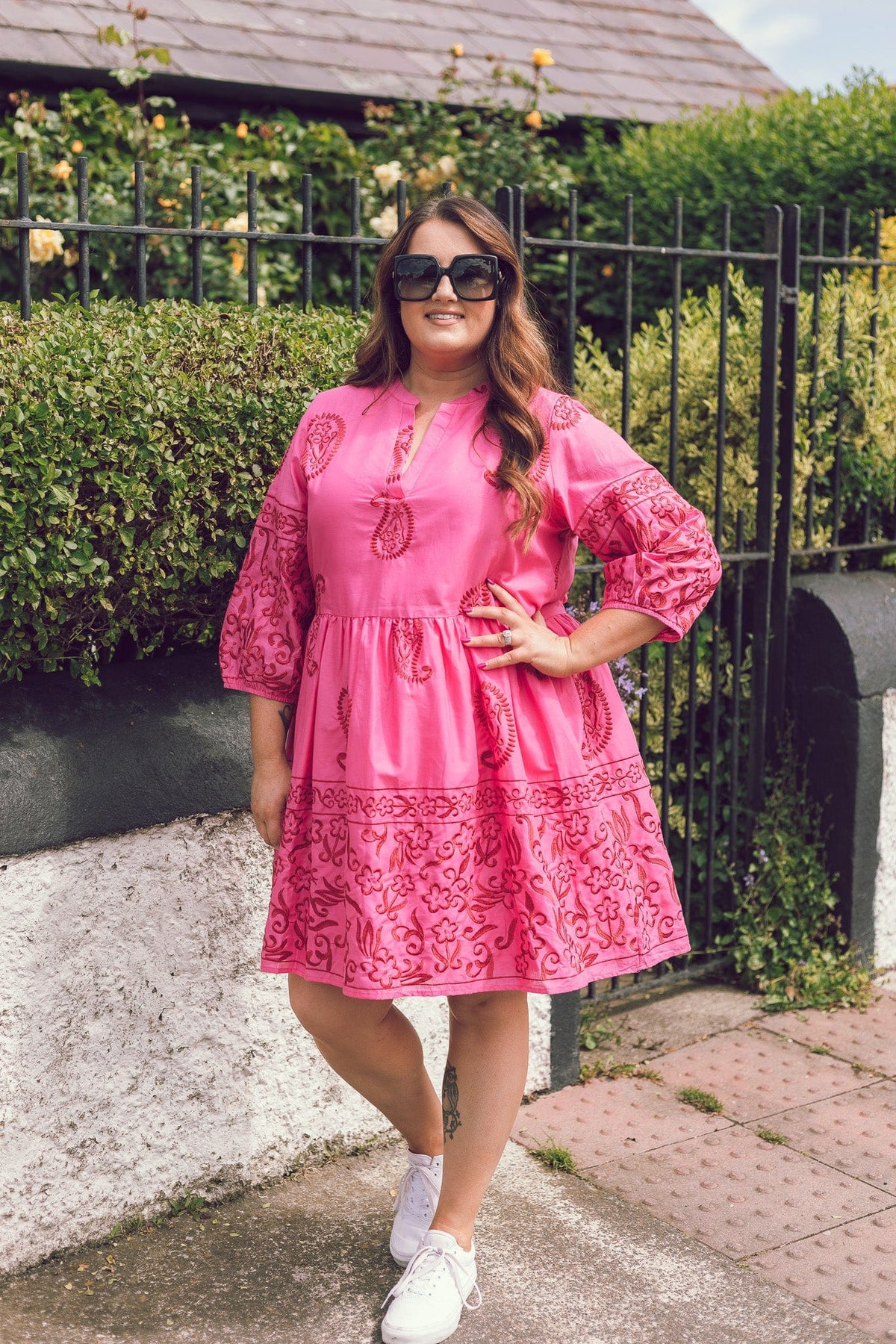 Smashed Lemon Paisley Smock Dress