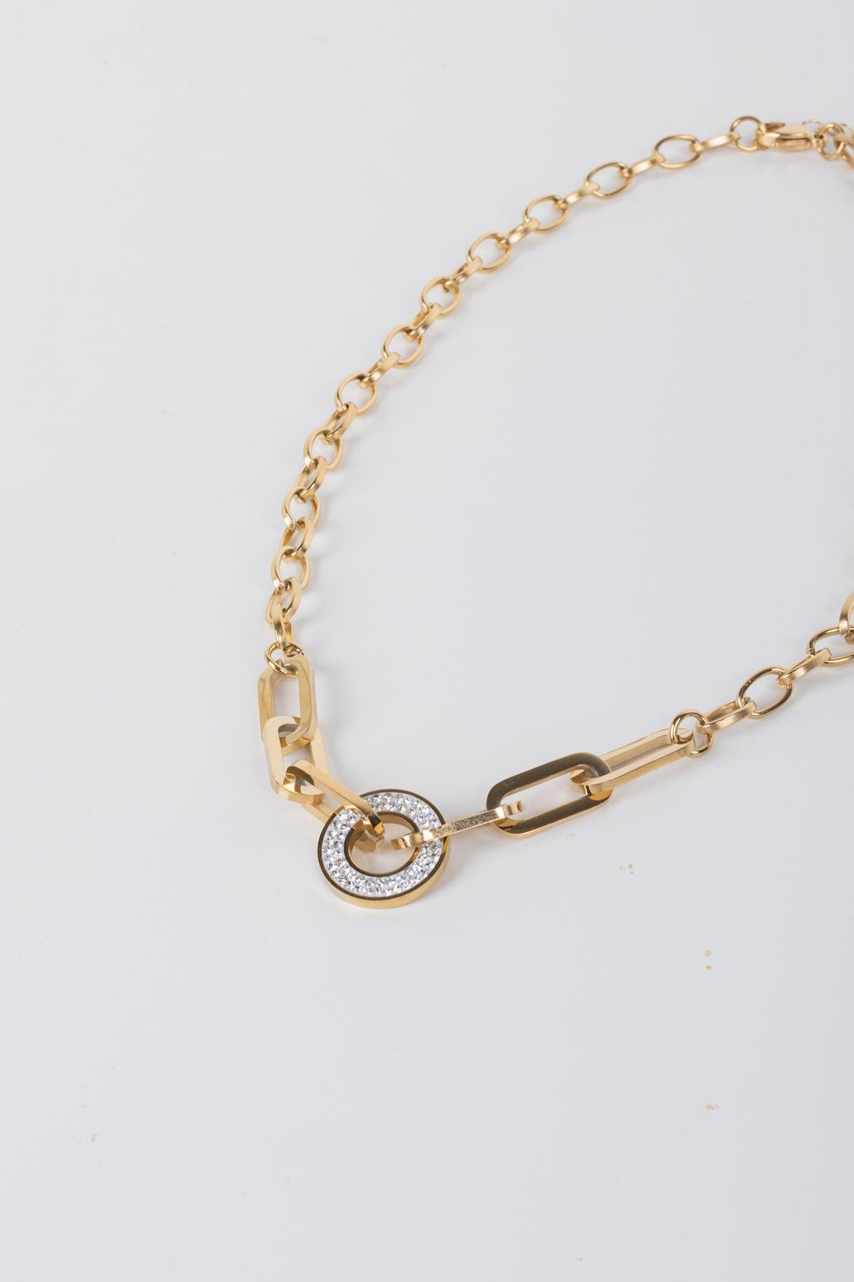 Diamante Circle Necklace