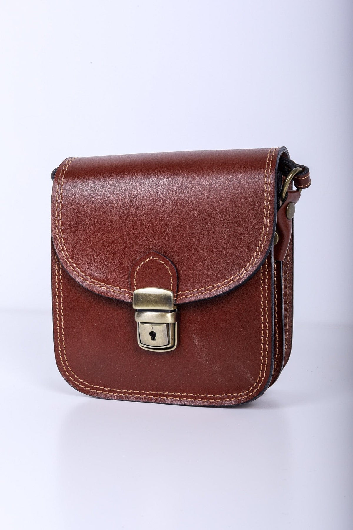 Leather Clasp Bag