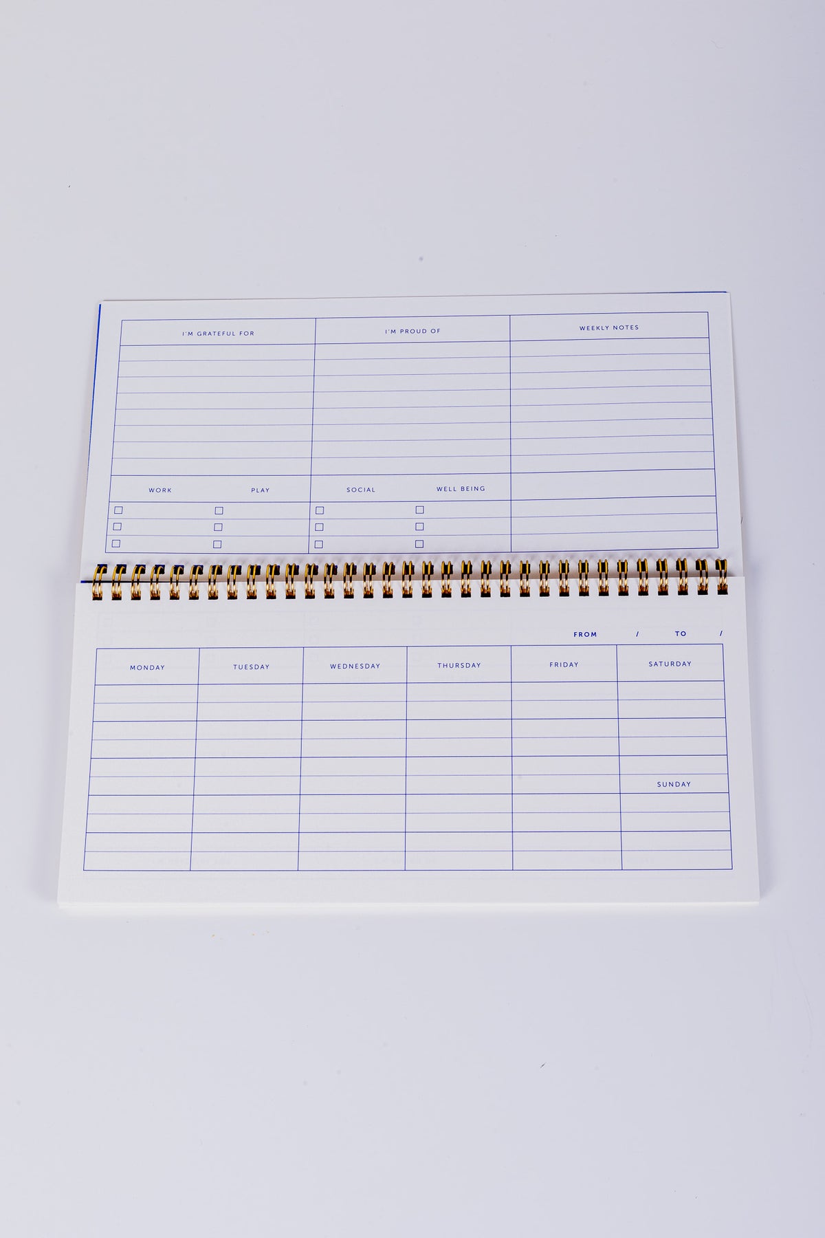 Stripe Deskplanner Notebook