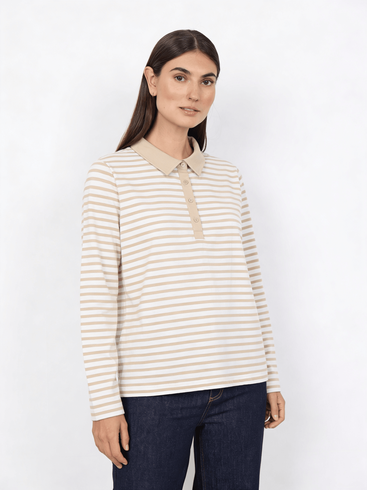 Soyaconcept Striped Collared Top